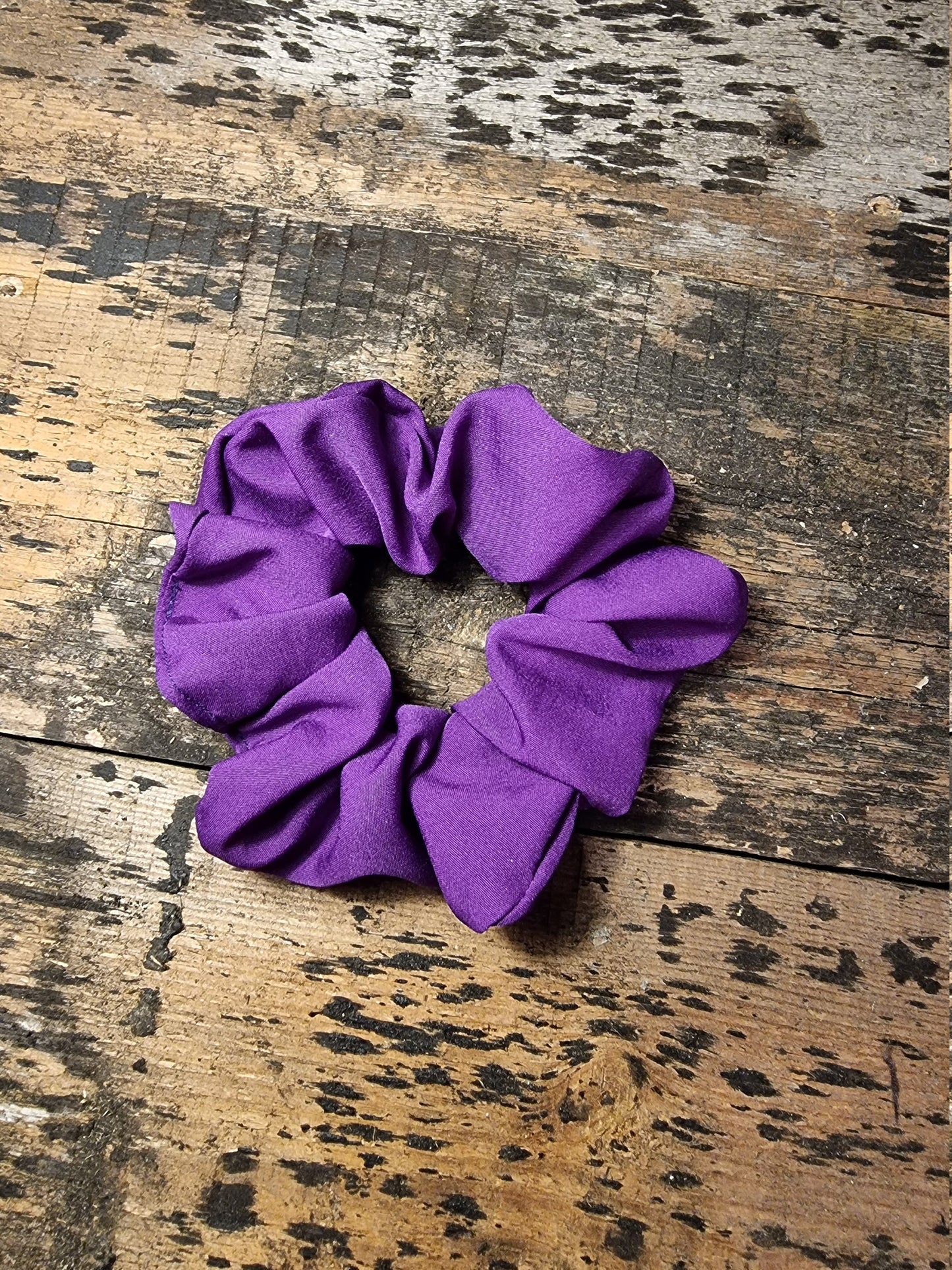 Bright Royal Purple Super Soft Crepe Scrunchie | Hair Tie