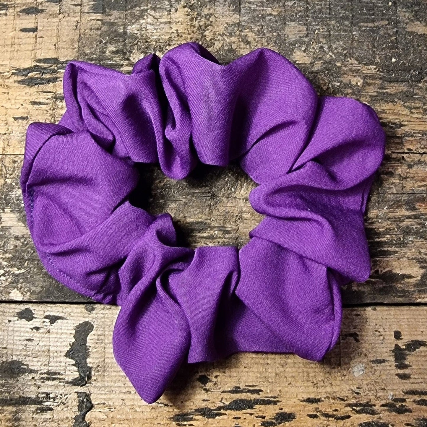 Bright Royal Purple Super Soft Crepe Scrunchie | Hair Tie