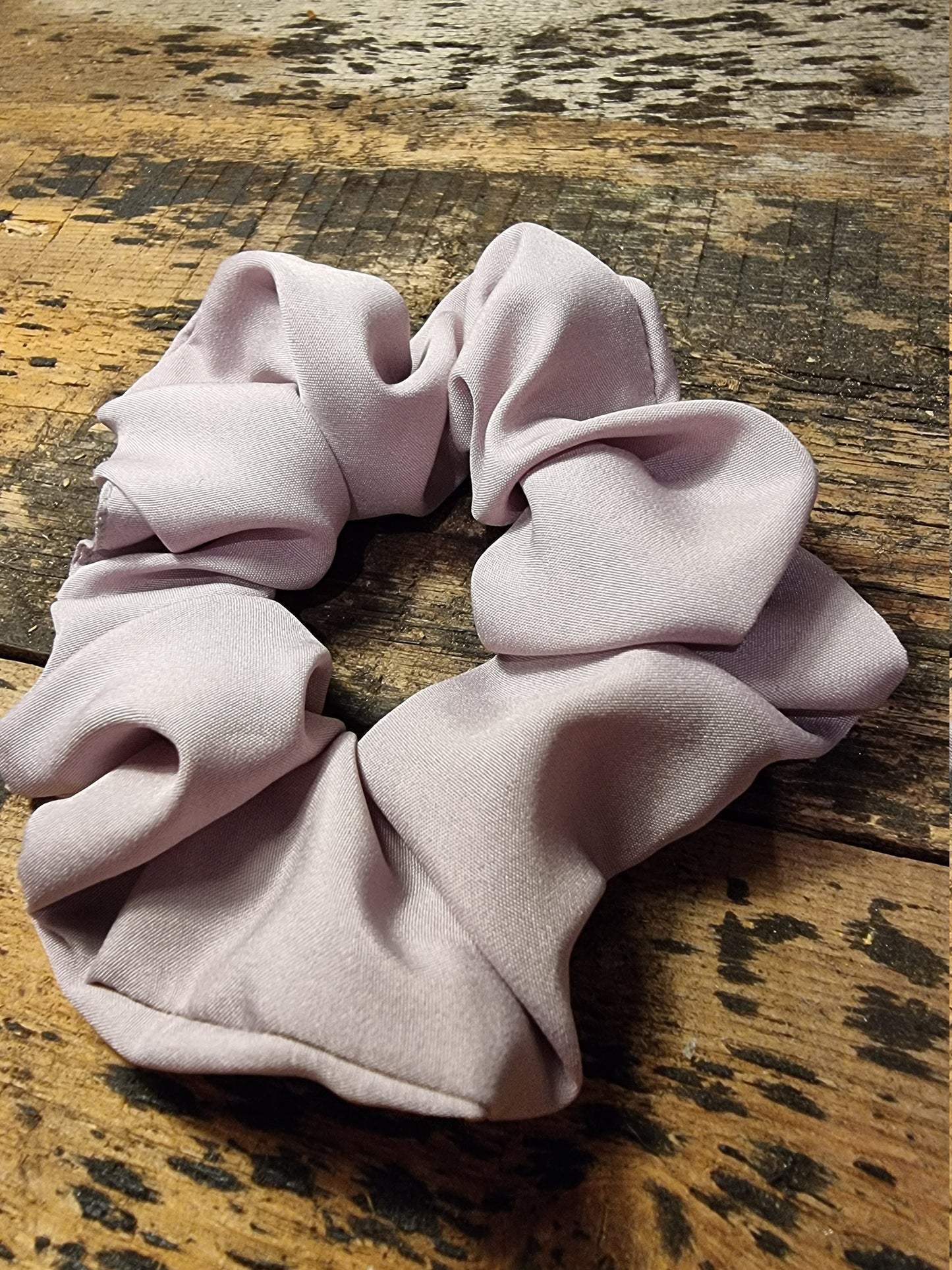 Dusty Pale Pink Super Soft Crepe Scrunchie | Hair Tie