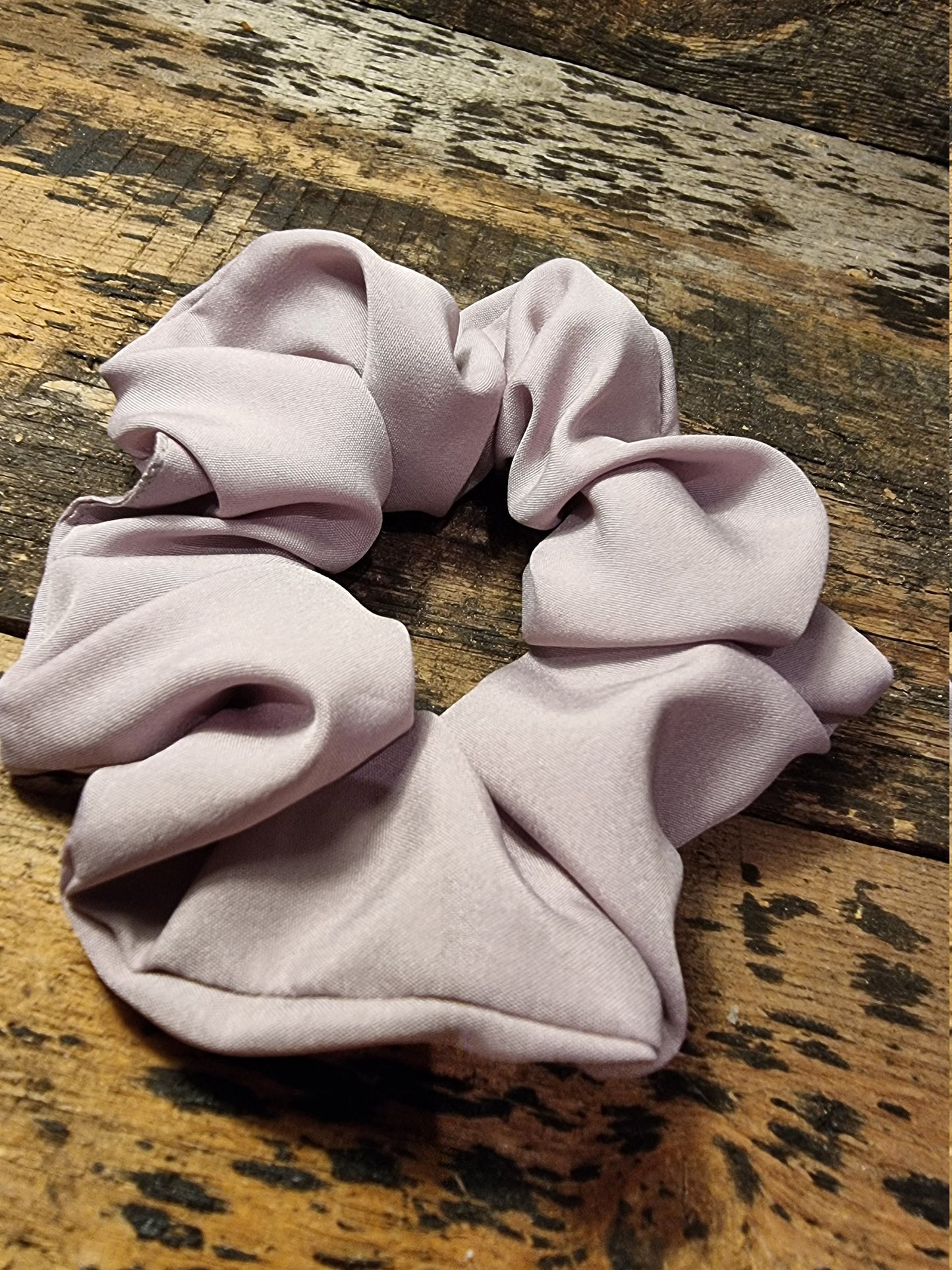 Dusty Pale Pink Super Soft Crepe Scrunchie | Hair Tie