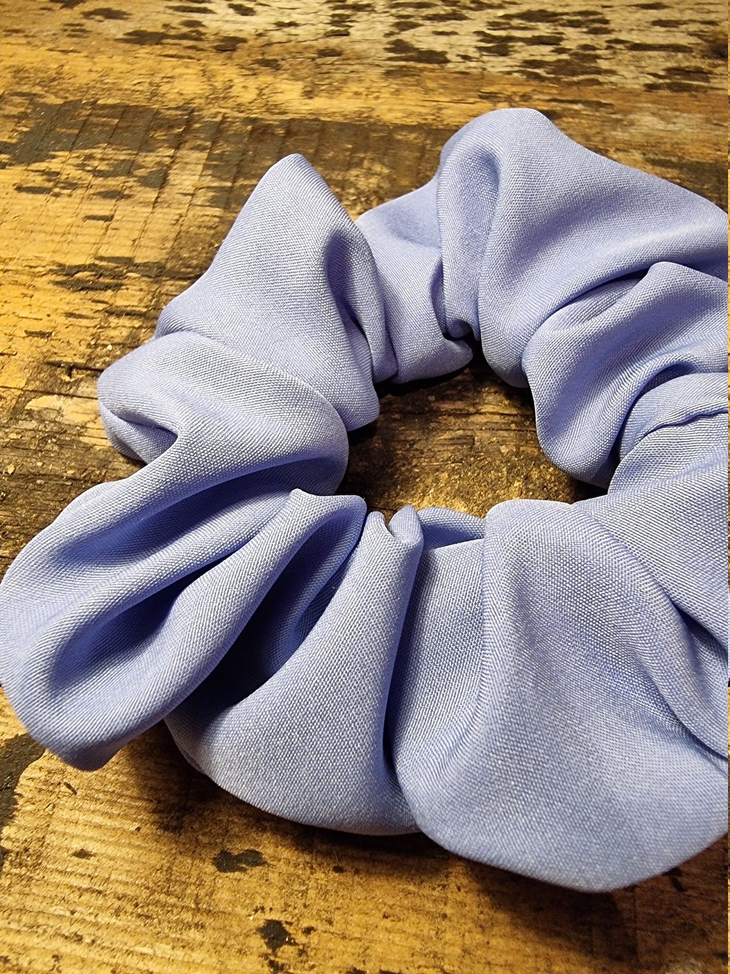 Pale China Blue Super Soft Crepe Scrunchie | Hair Tie