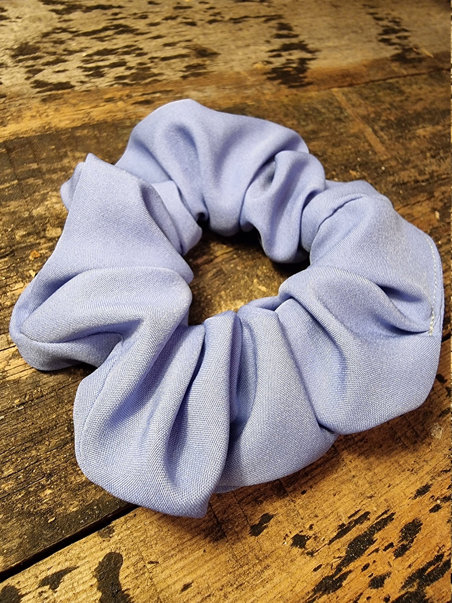 Pale China Blue Super Soft Crepe Scrunchie | Hair Tie