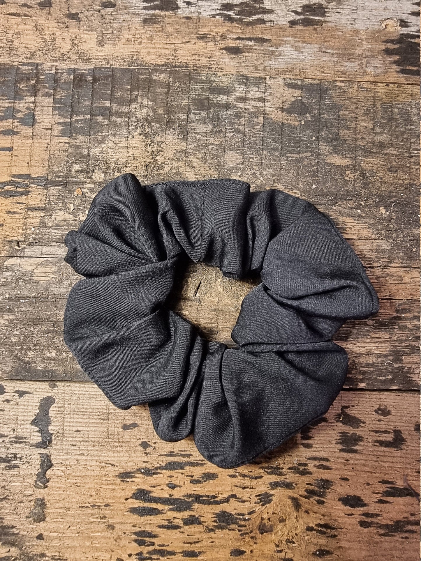 Matt Black Super Soft Crepe Scrunchie | Hair Tie