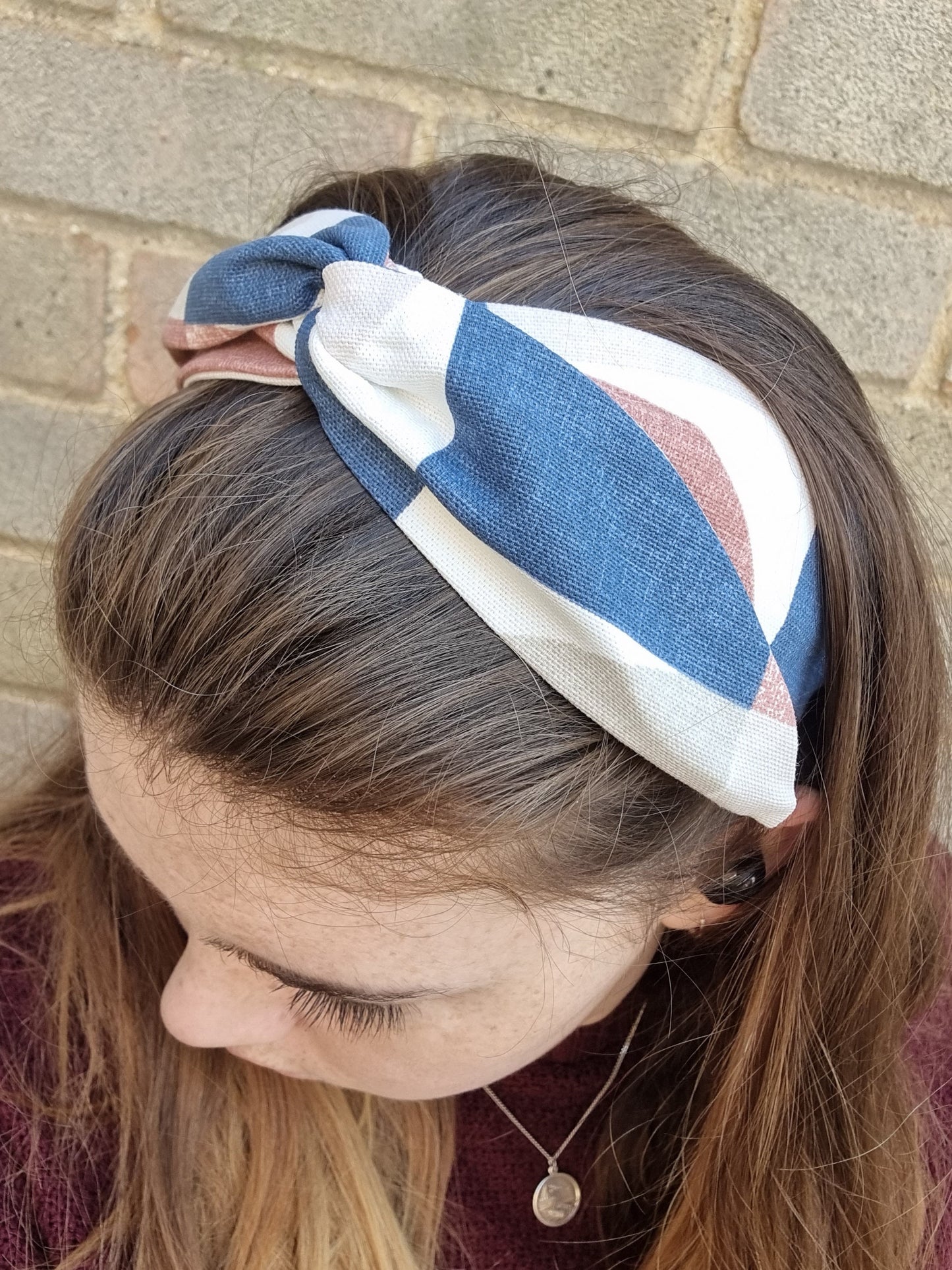 Abstract Colour Blocks Wired Headband