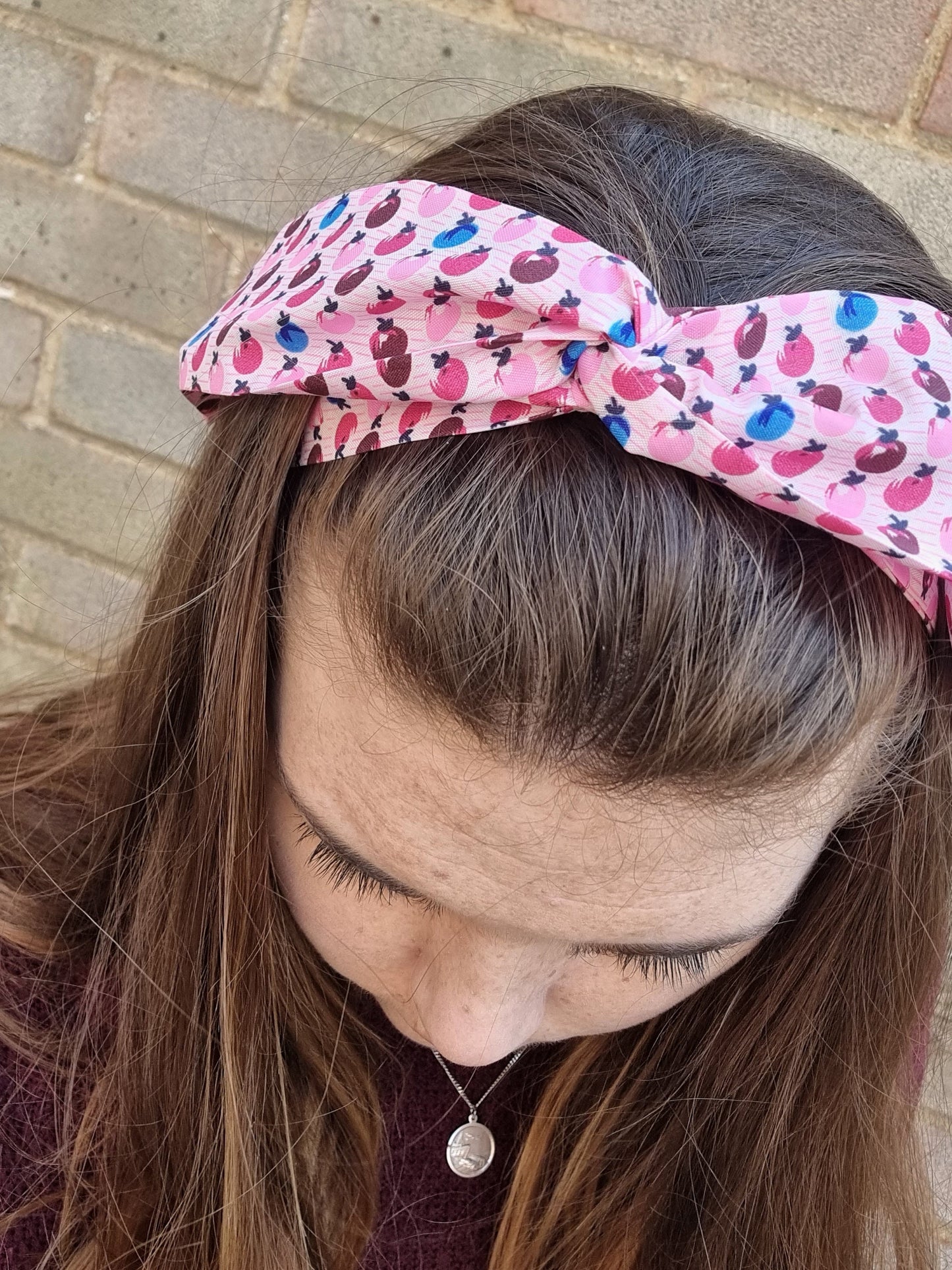 Pink Mini Fruits Wired Headband