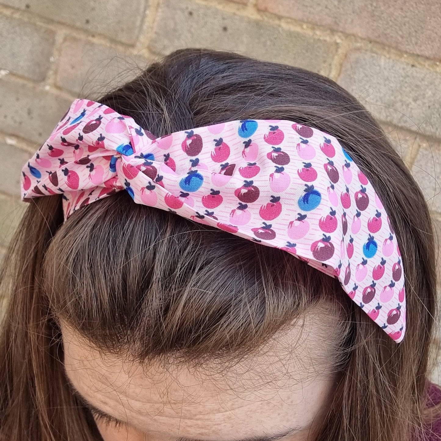 Pink Mini Fruits Wired Headband