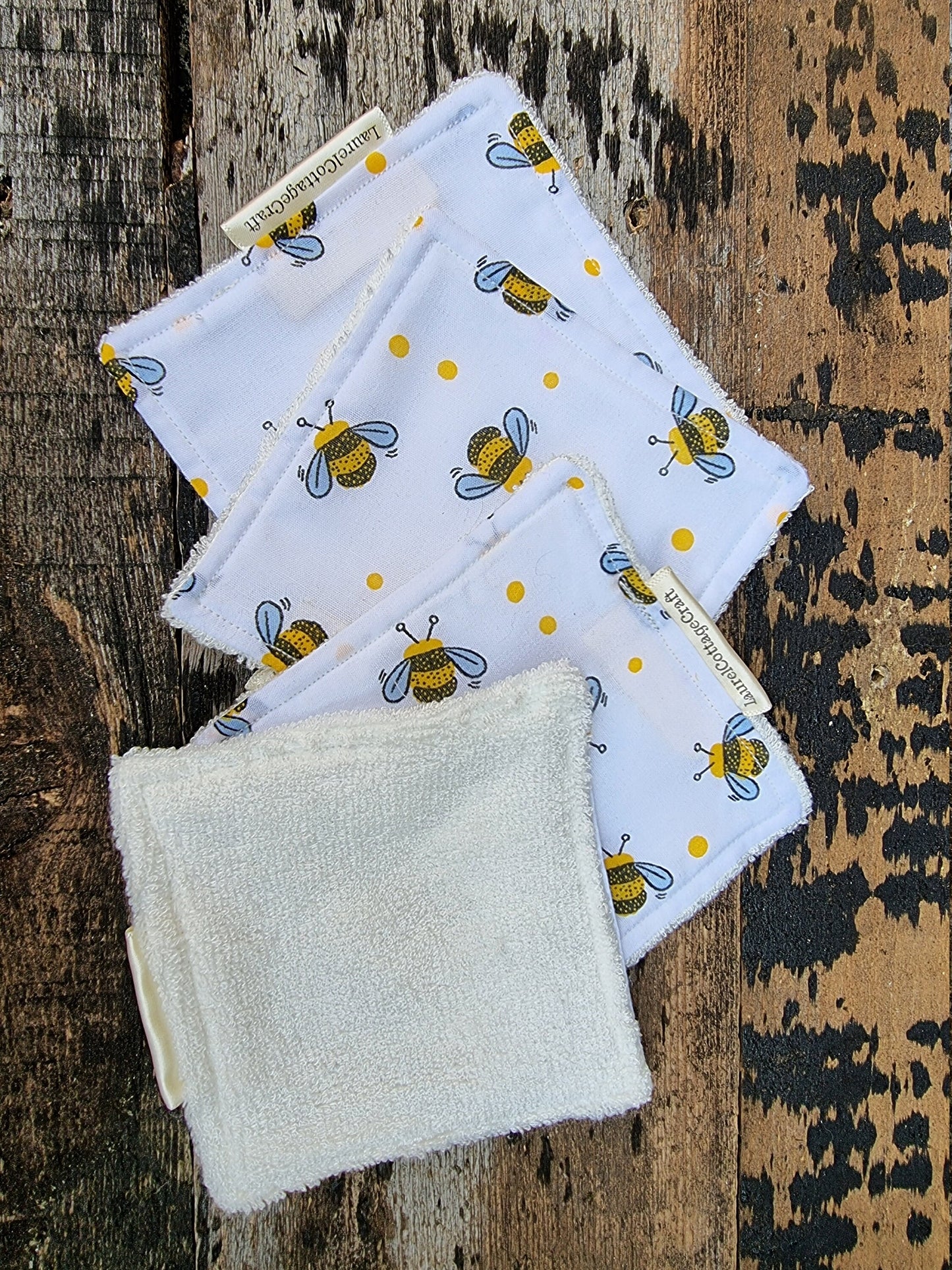 Bumble Bee Reusable Makeup Wipes | 100% Bamboo Towelling