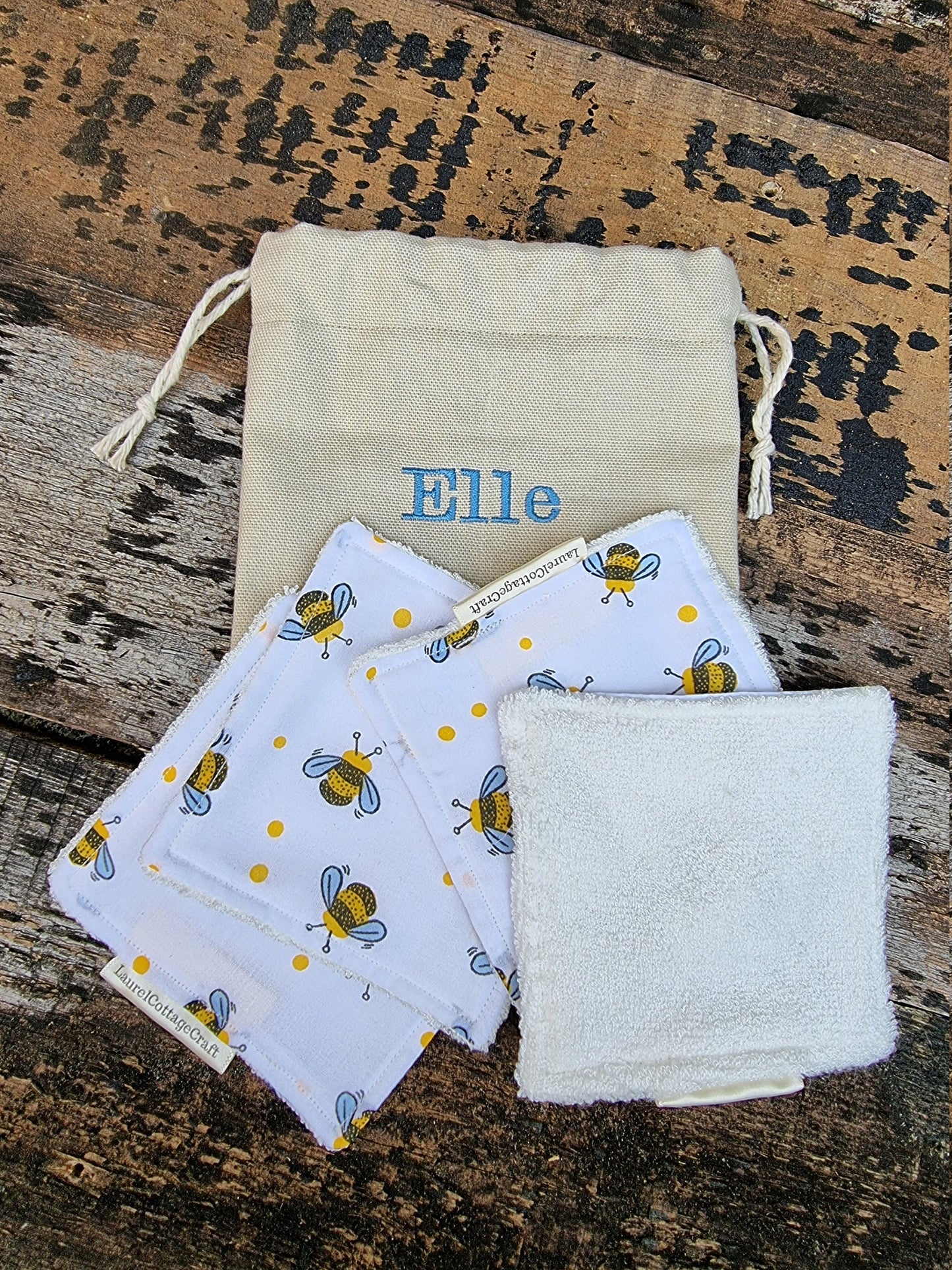 Bumble Bee Reusable Makeup Wipes | 100% Bamboo Towelling