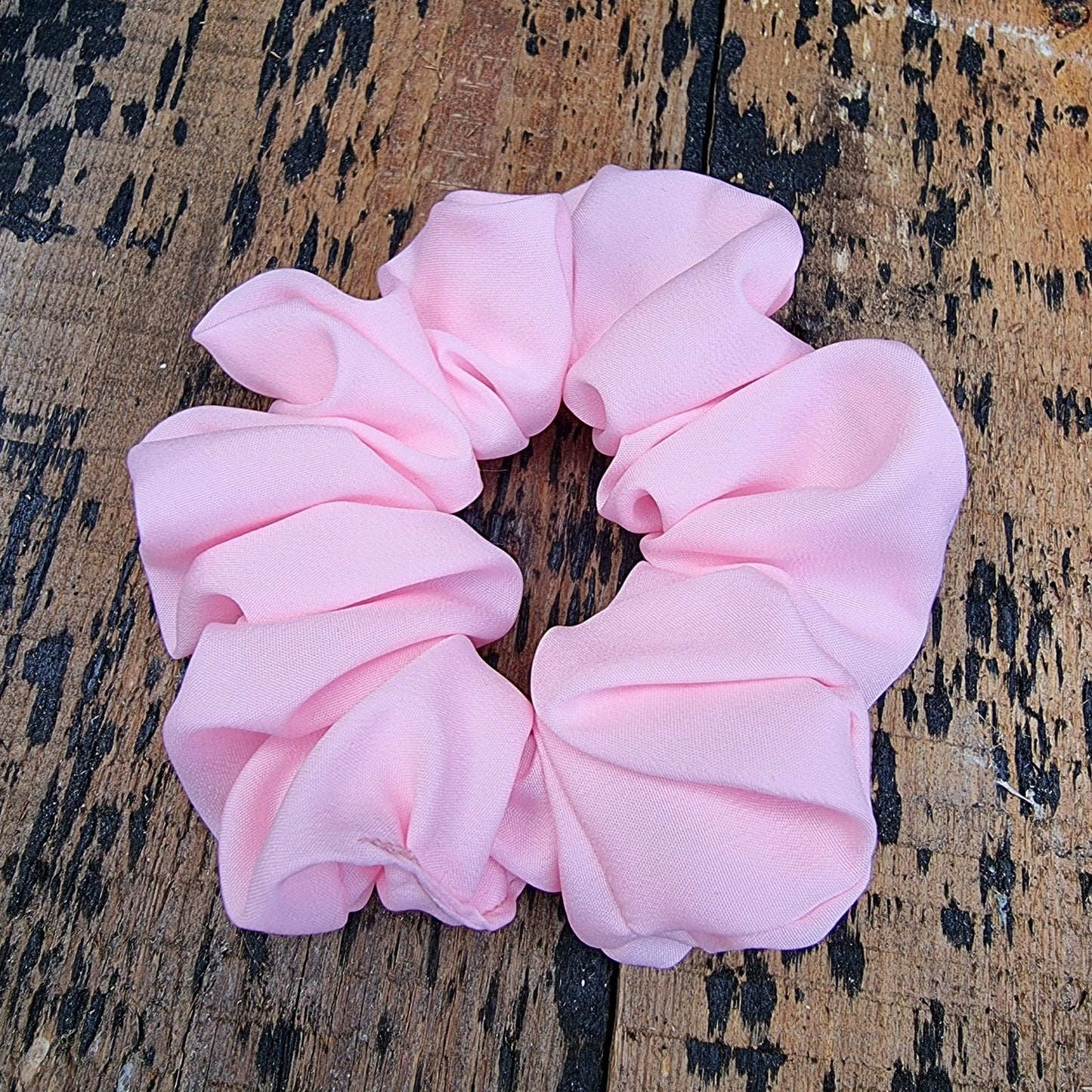 Soft Baby Pink Crepe Scrunchie | Hair Tie