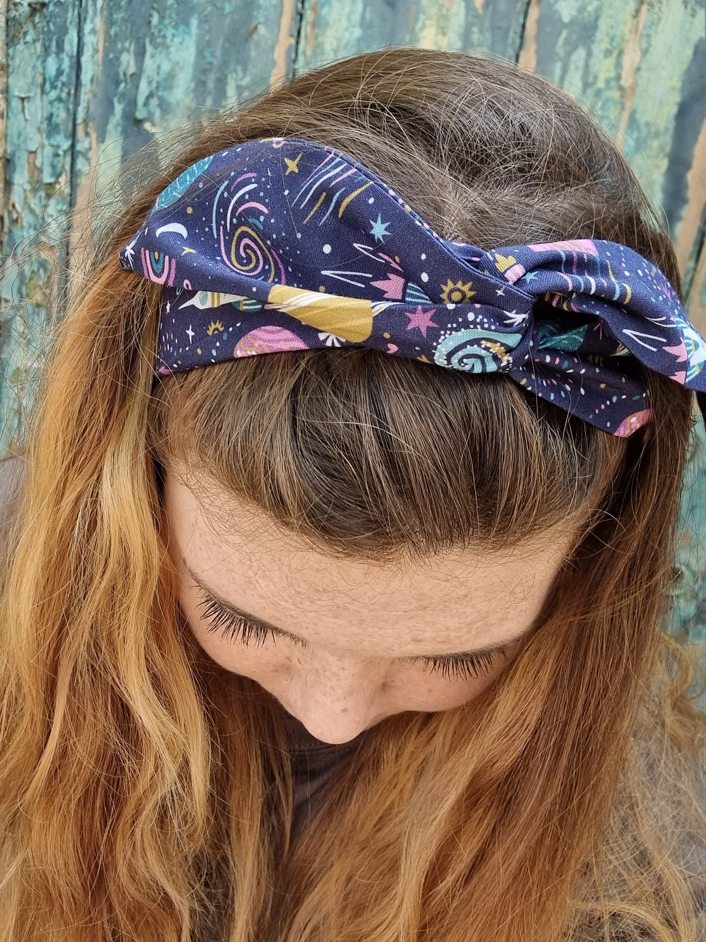 Navy Out of Space Wired Headband