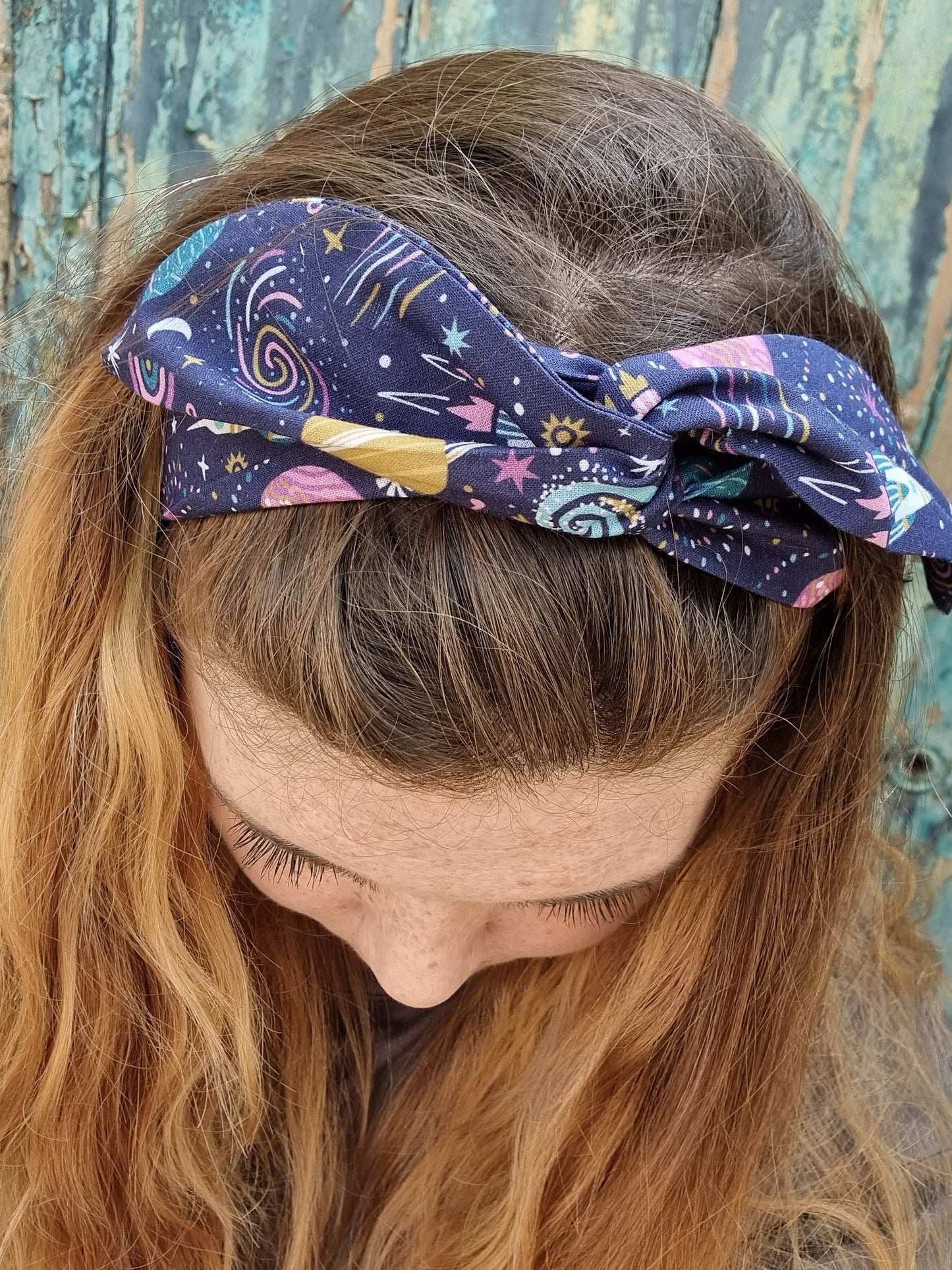 Navy Out of Space Wired Headband