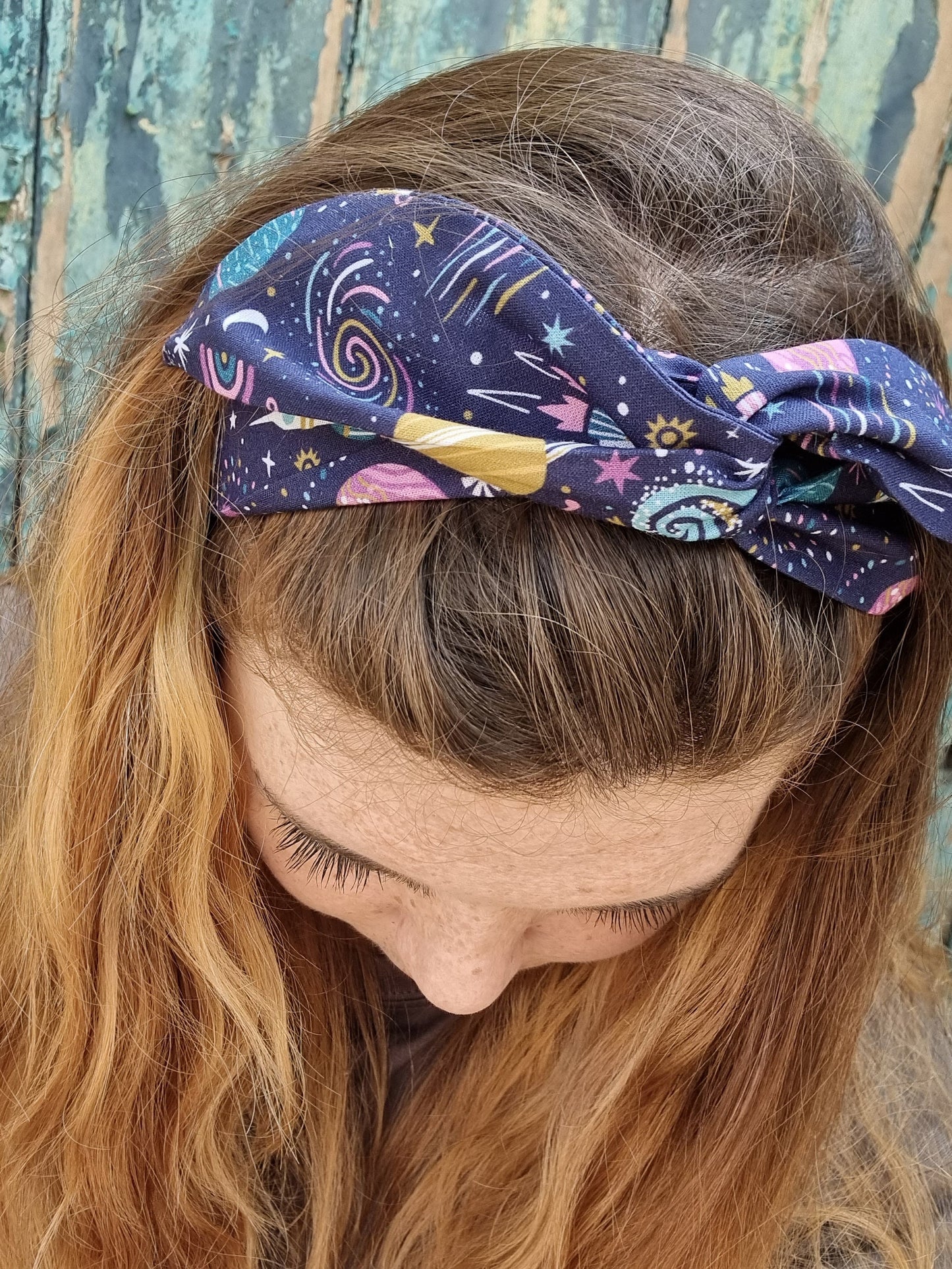 Navy Out of Space Wired Headband