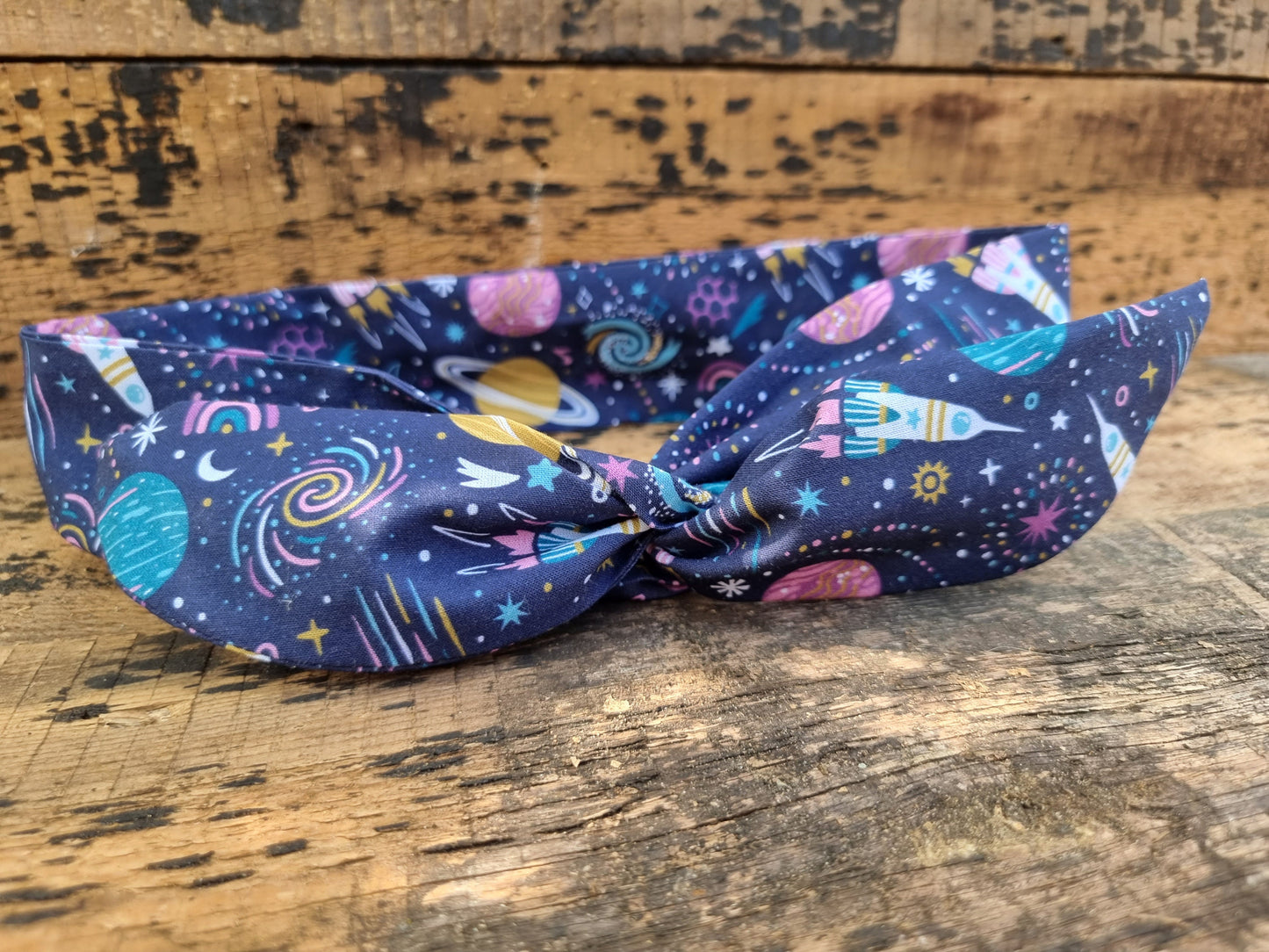 Navy Out of Space Wired Headband