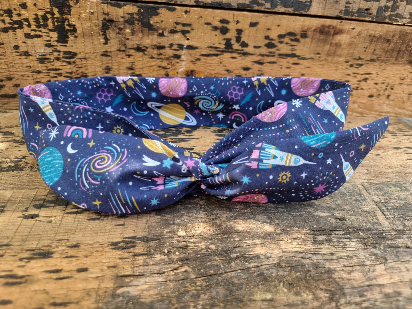 Navy Out of Space Wired Headband