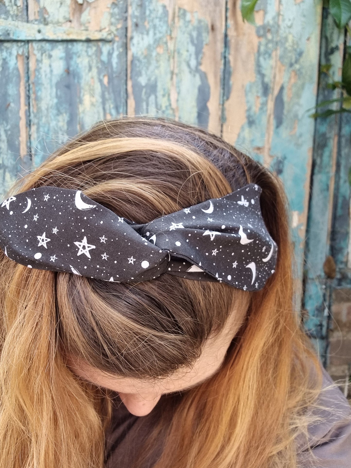 Black Starry Night Wired Headband