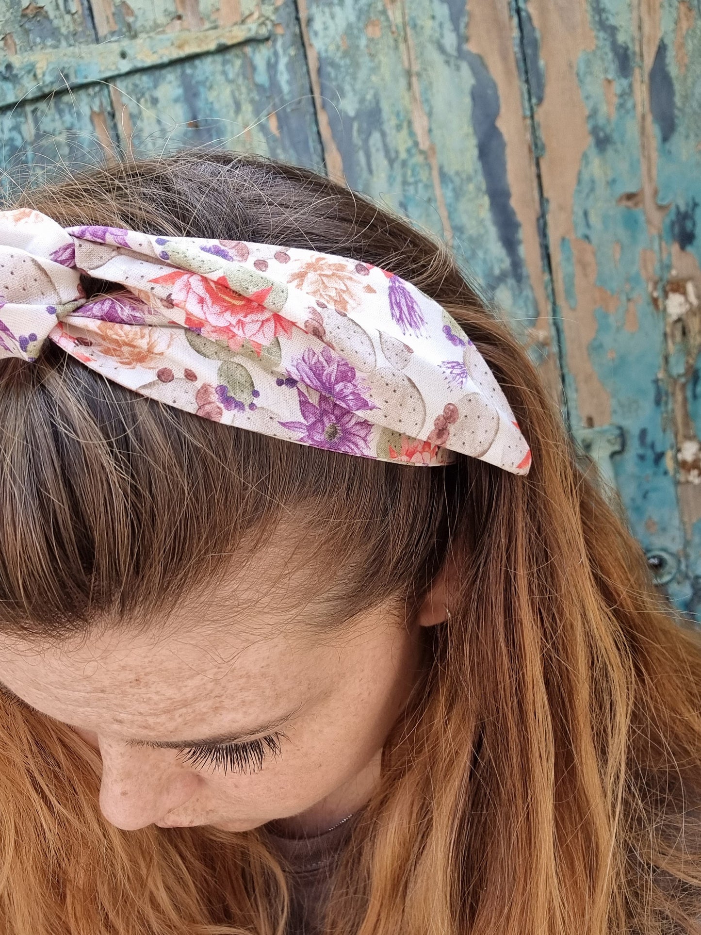 Tropical Cacti and Flowers Wired Headband