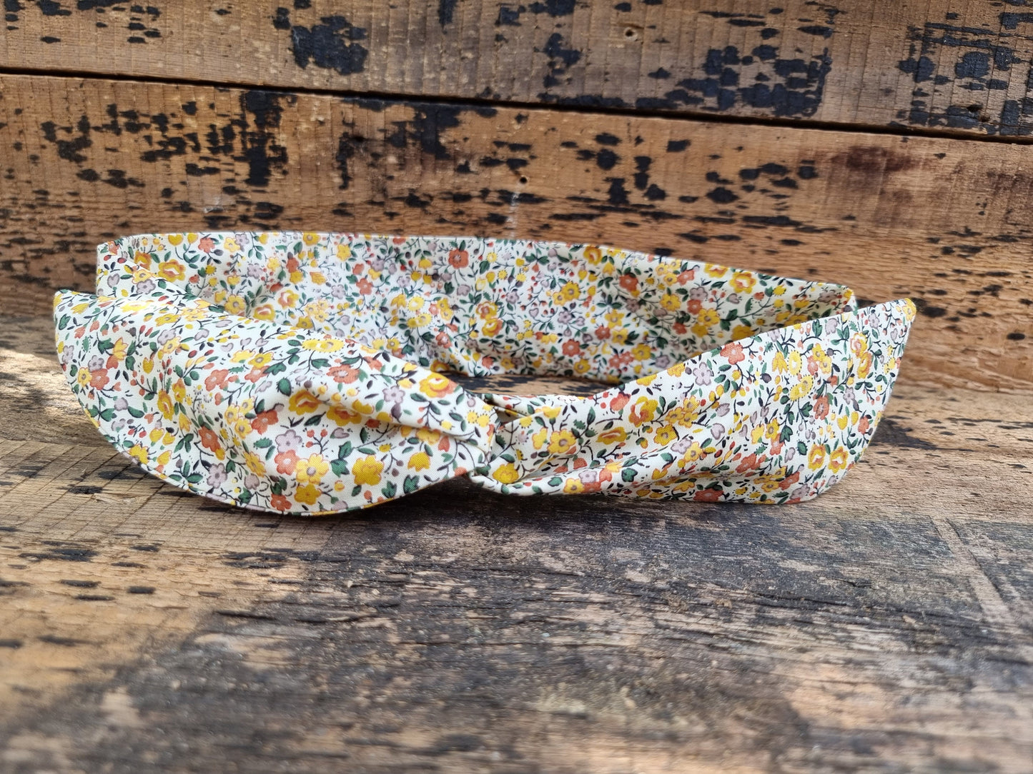 Vintage Yellow Mini Floral Wired Headband