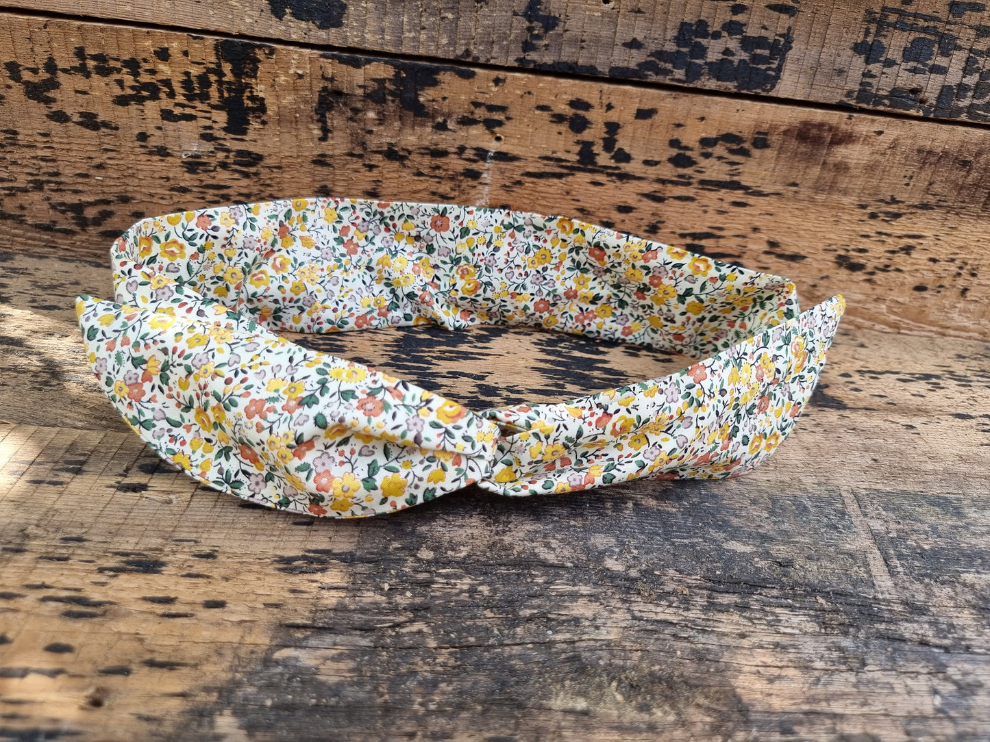 Vintage Yellow Mini Floral Wired Headband