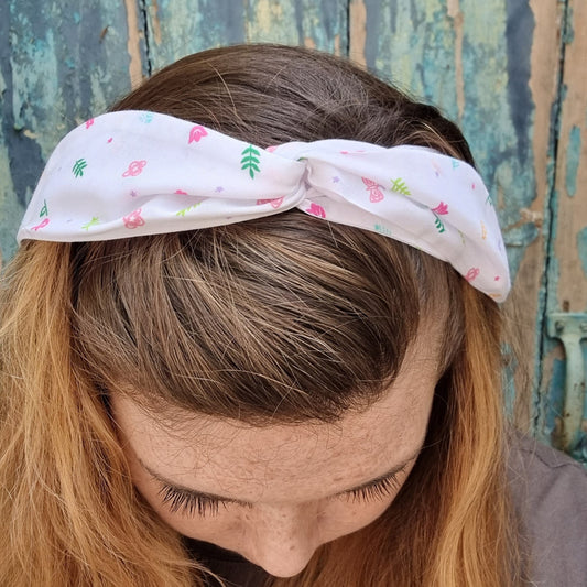 Mini Doodle Flowers Wired Headband