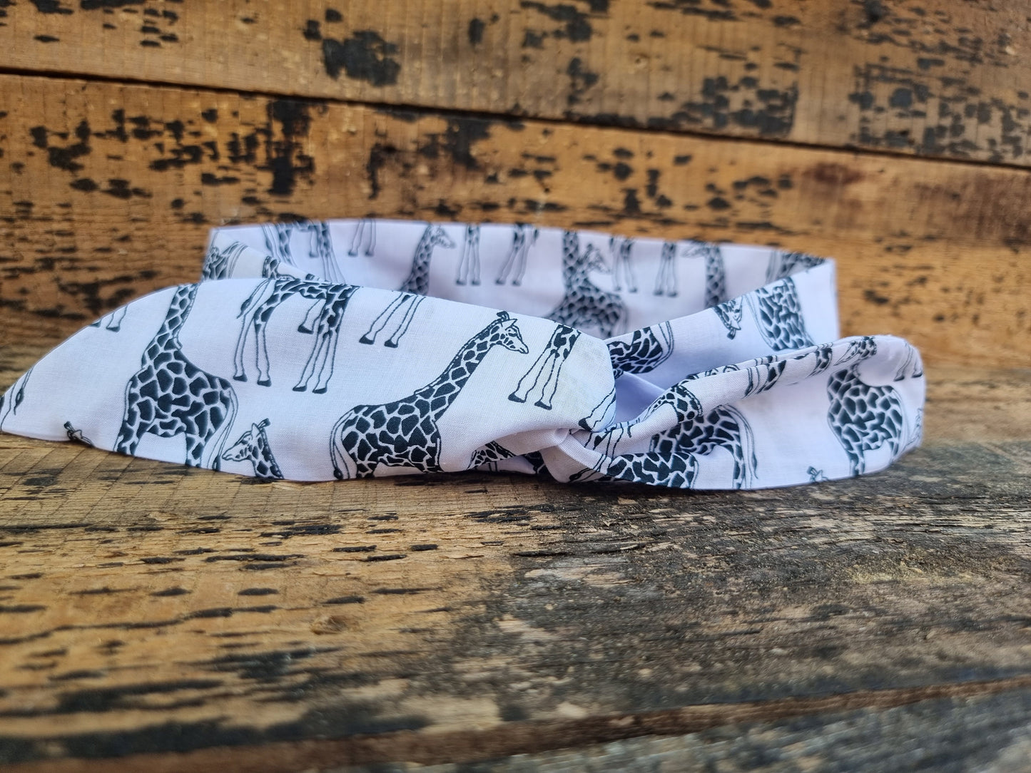 Black and White Giraffes Wired Headband