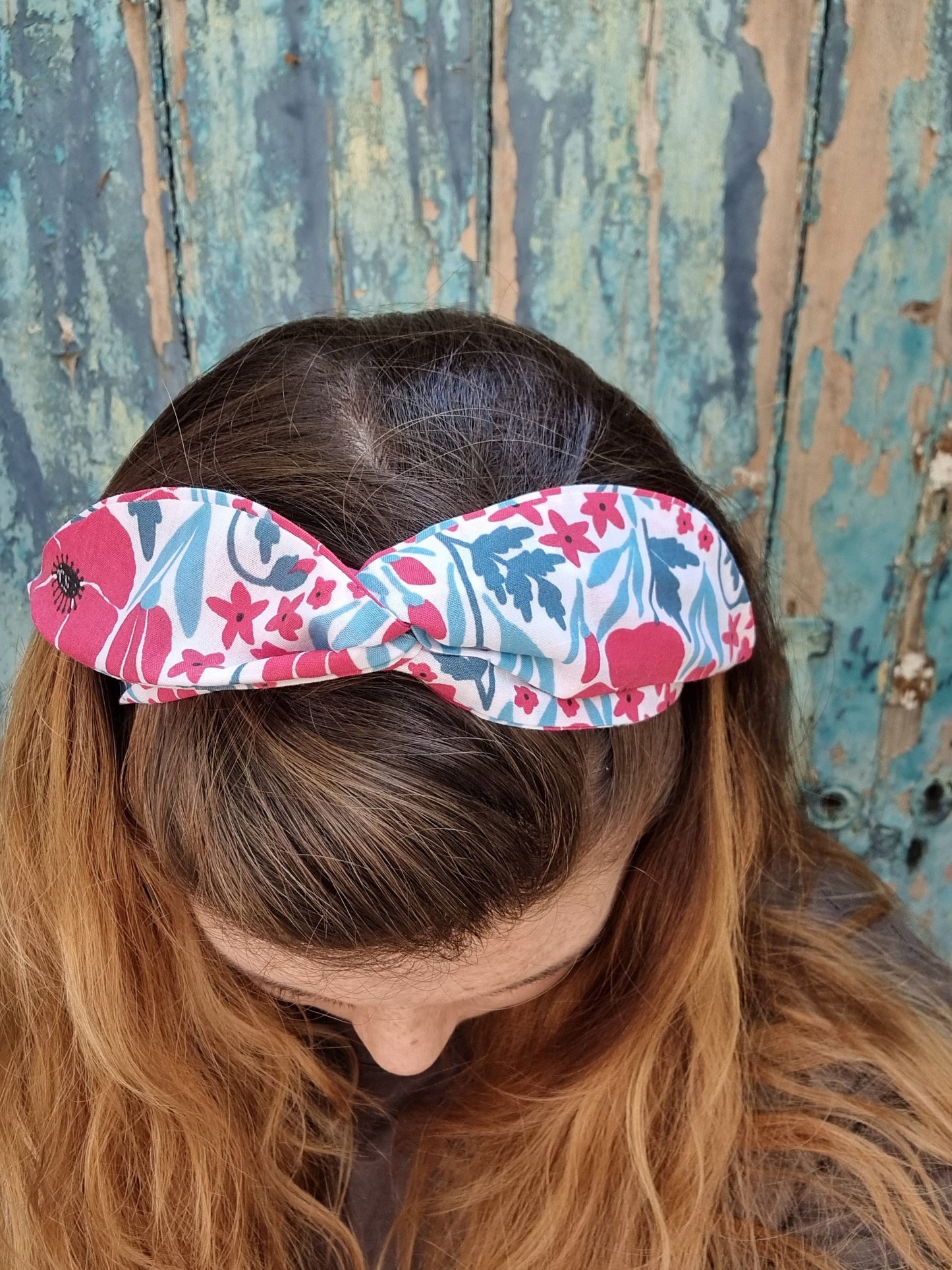 Abstract Poppies Wired Headband