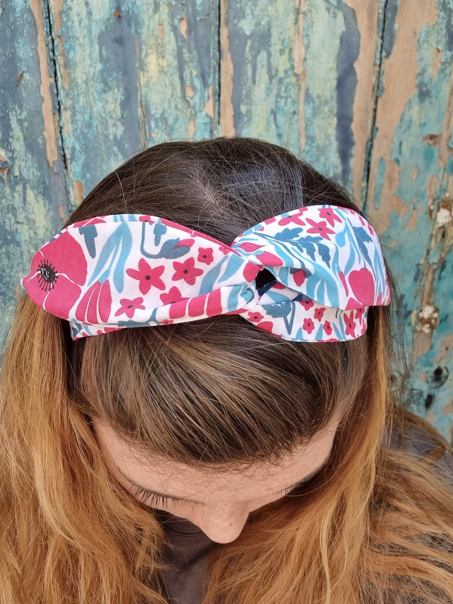 Abstract Poppies Wired Headband