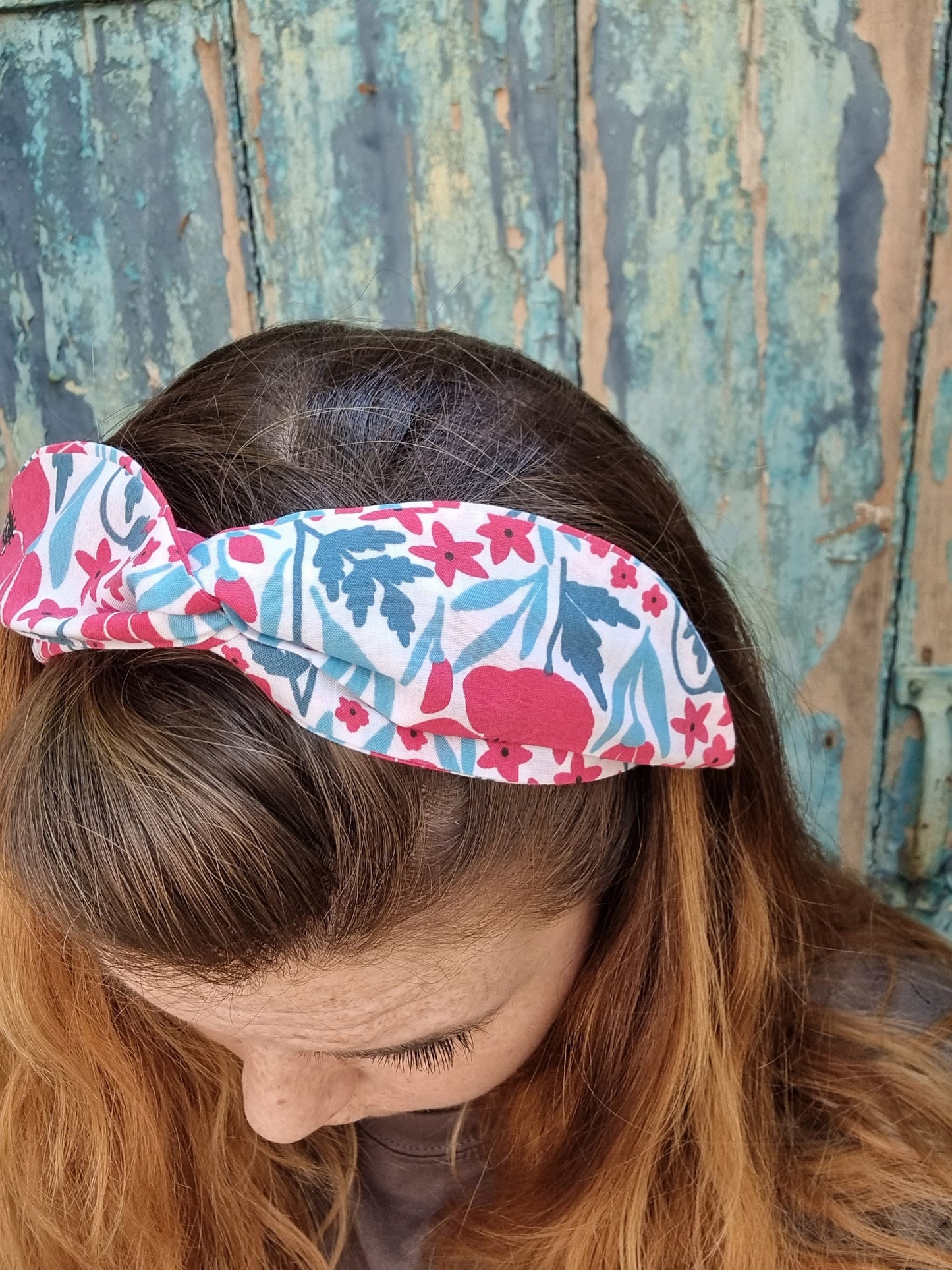 Abstract Poppies Wired Headband