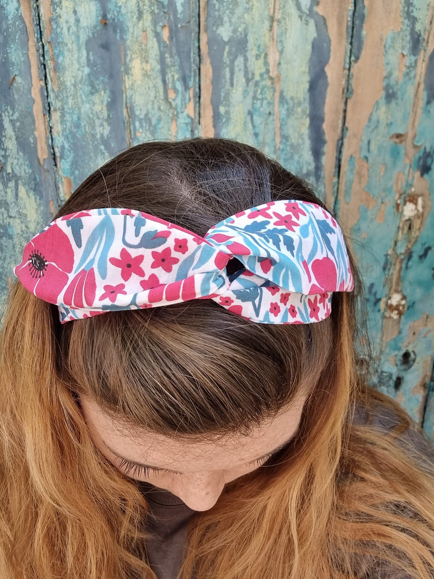 Abstract Poppies Wired Headband