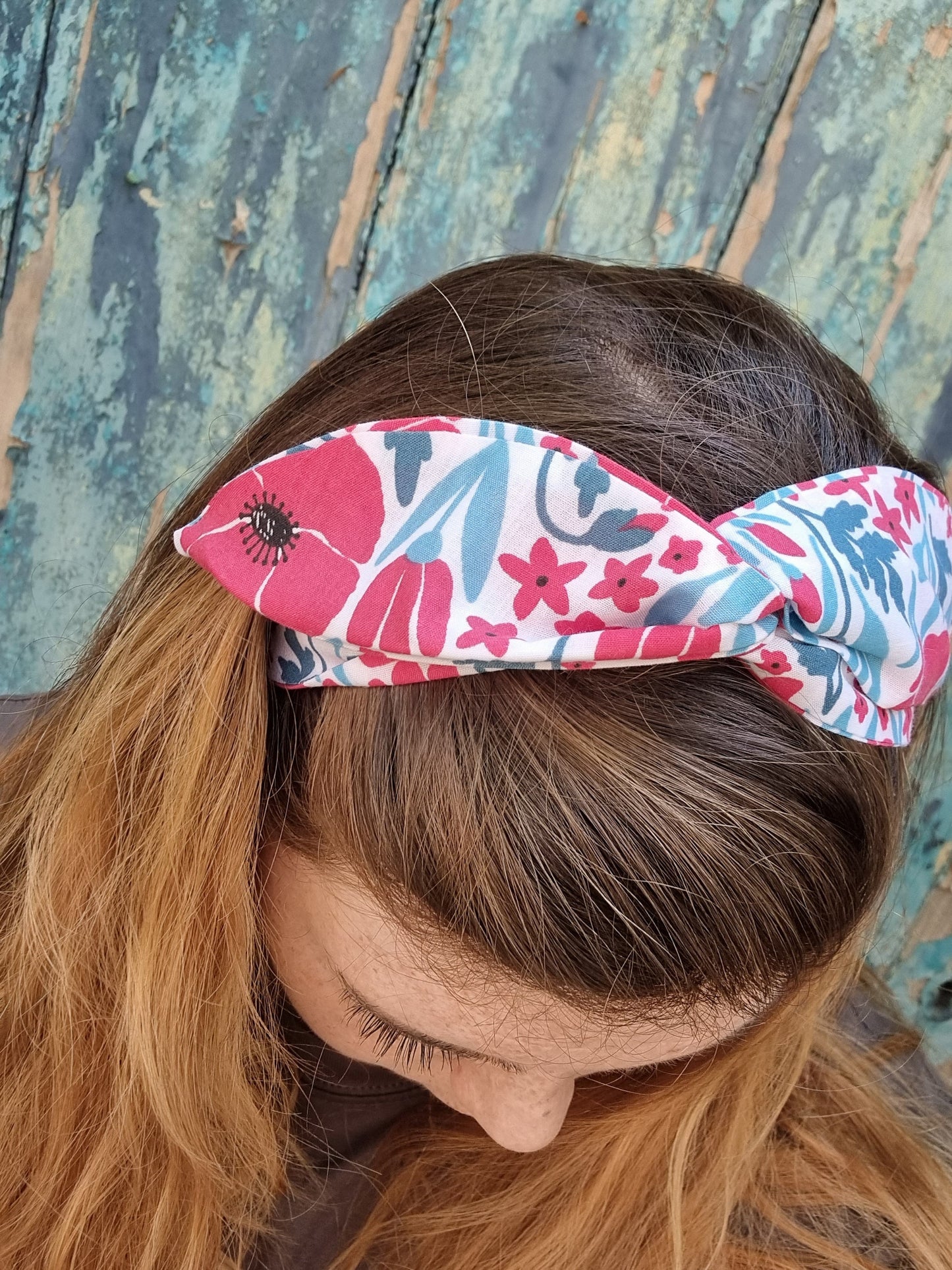 Abstract Poppies Wired Headband