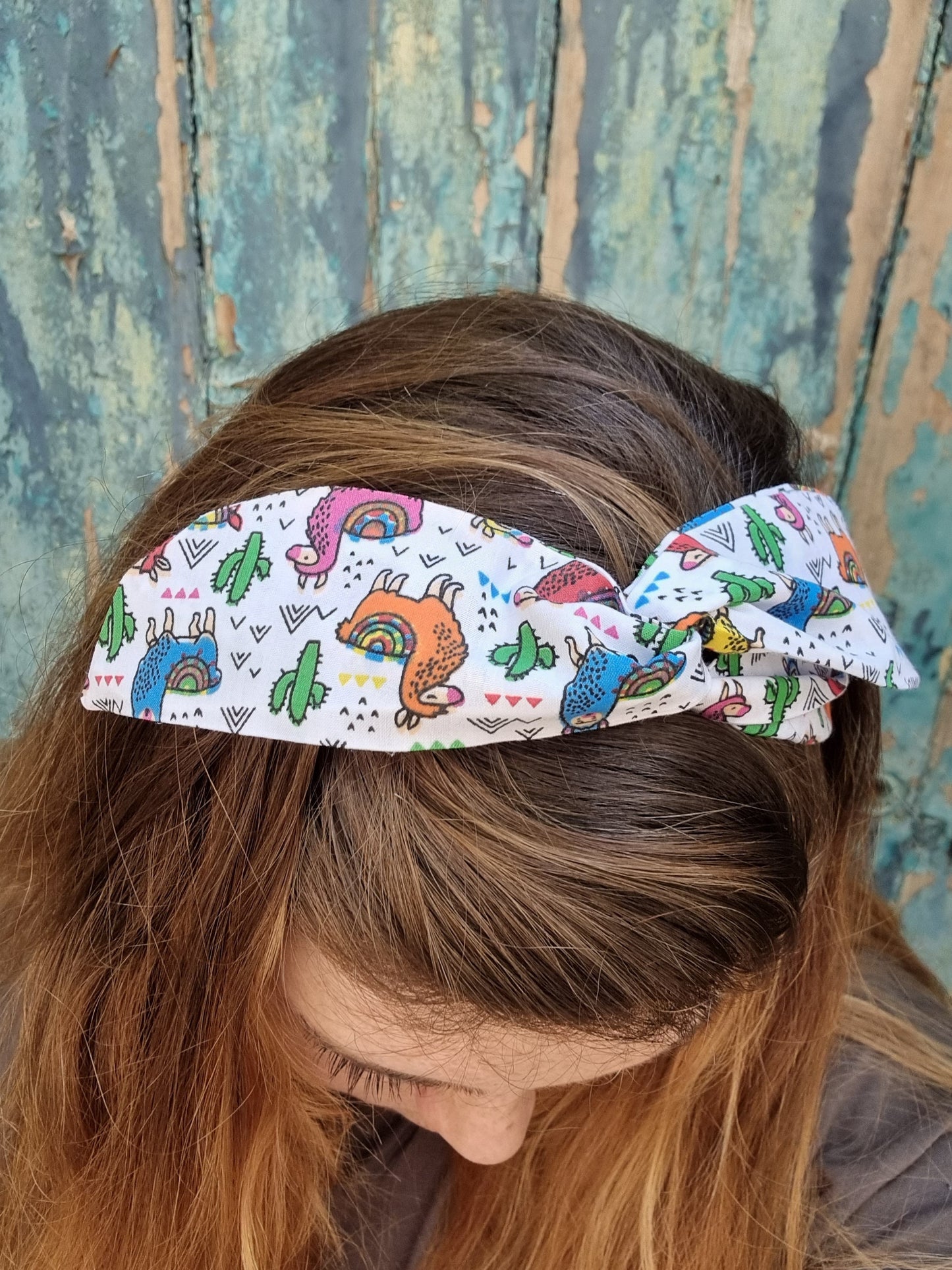 Funky Colourful Llamas Wired Headband