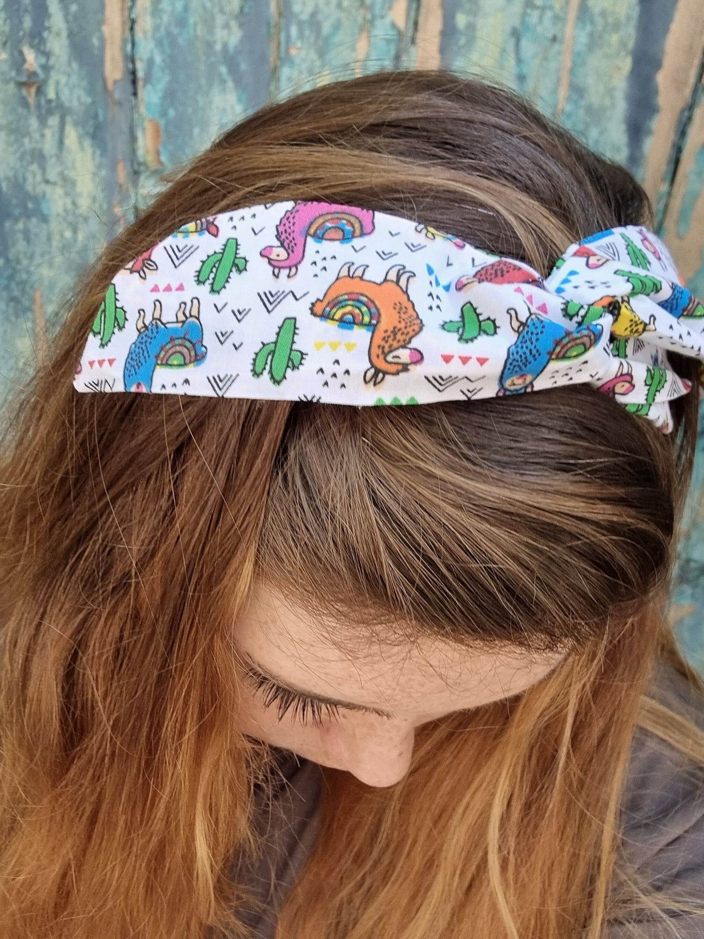 Funky Colourful Llamas Wired Headband