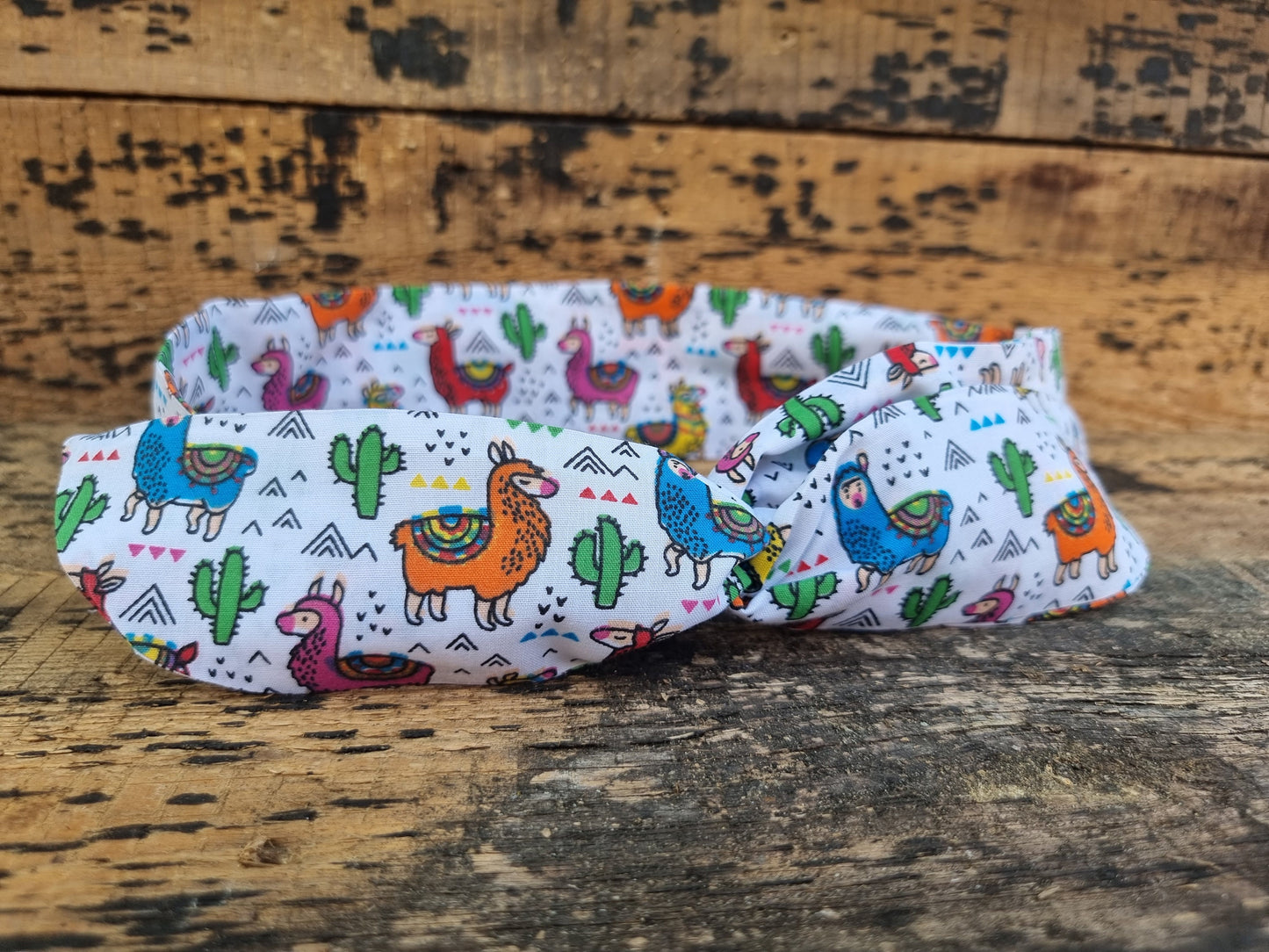 Funky Colourful Llamas Wired Headband