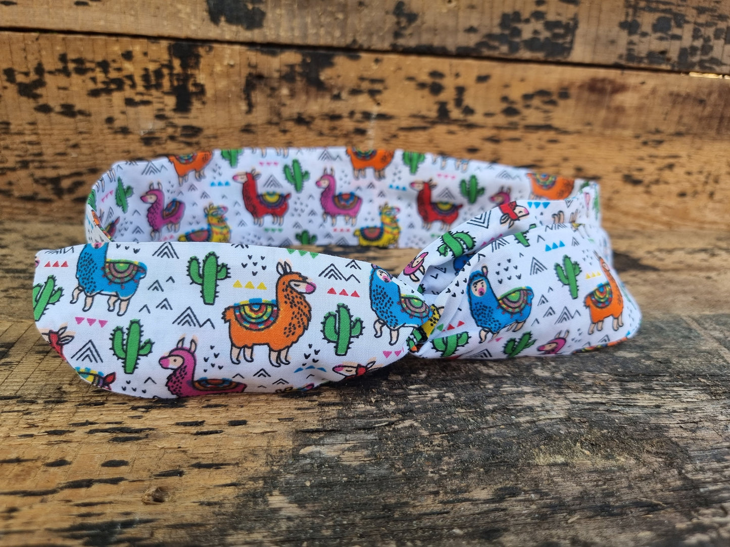 Funky Colourful Llamas Wired Headband