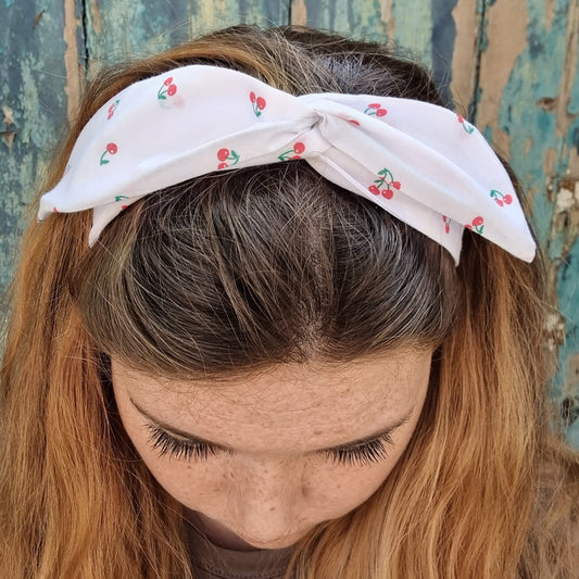 Mini Cherries Wired Headband