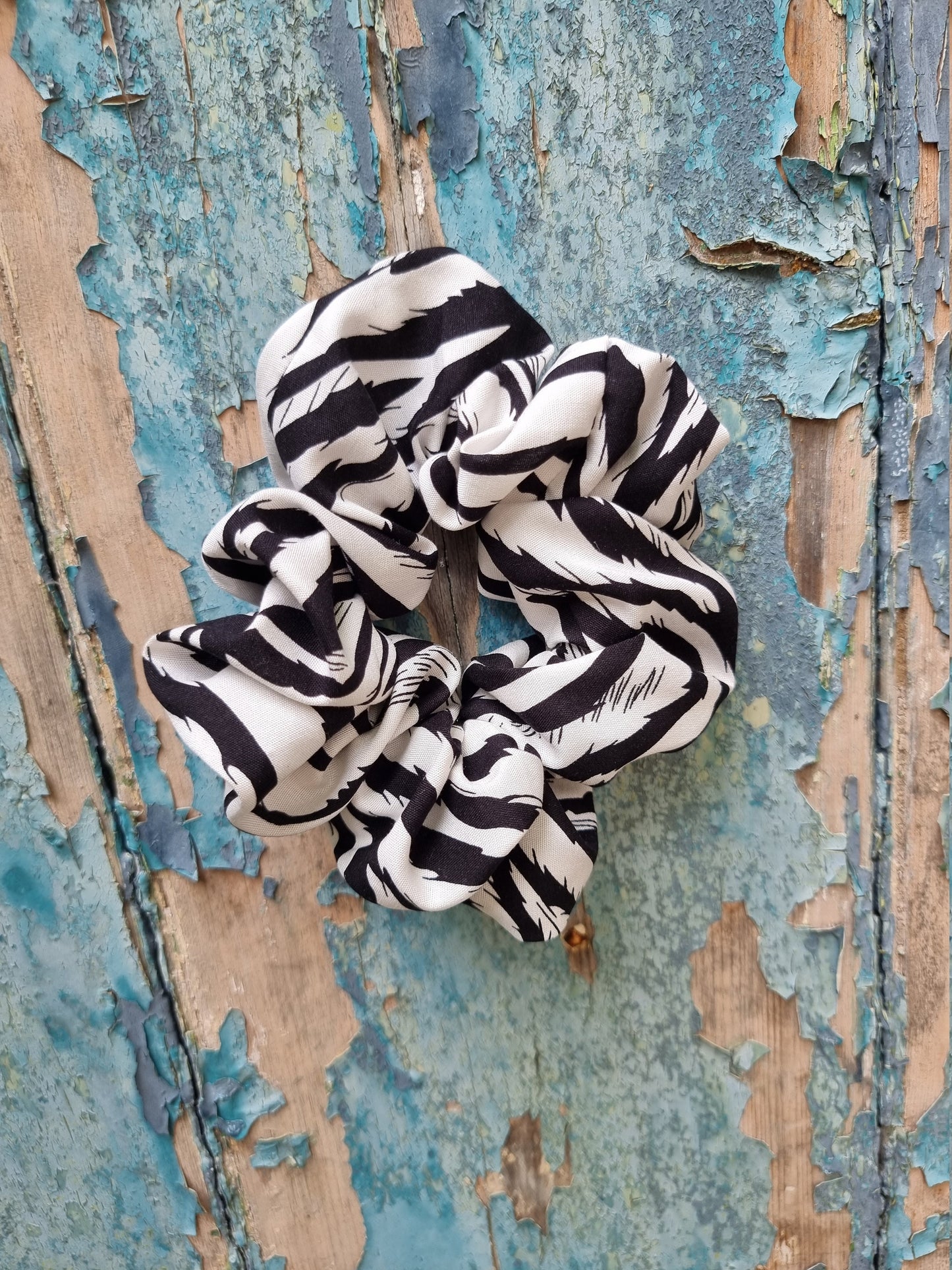 Zebra Print Super Soft Crepe Scrunchie | Hair Tie