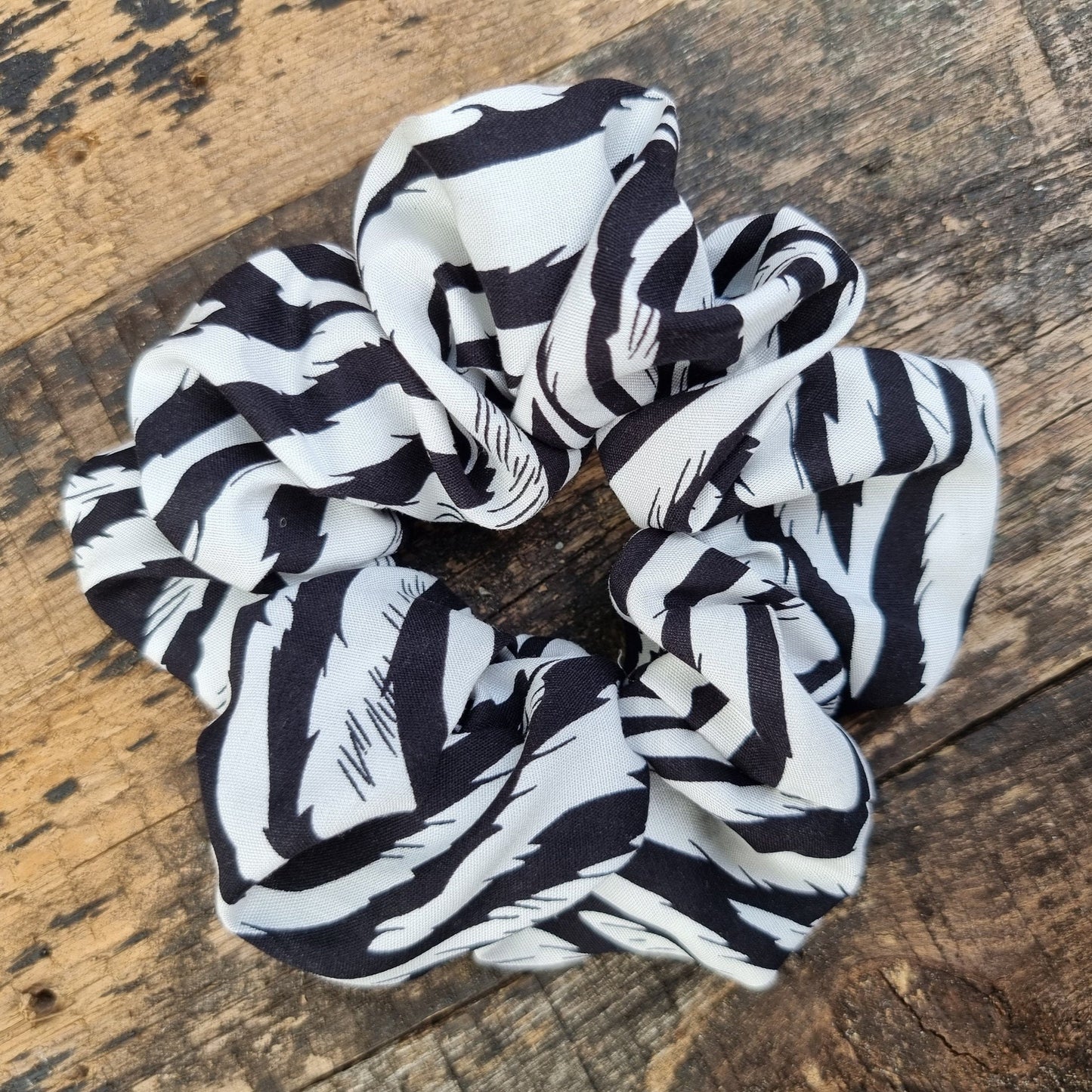 Zebra Print Super Soft Crepe Scrunchie | Hair Tie