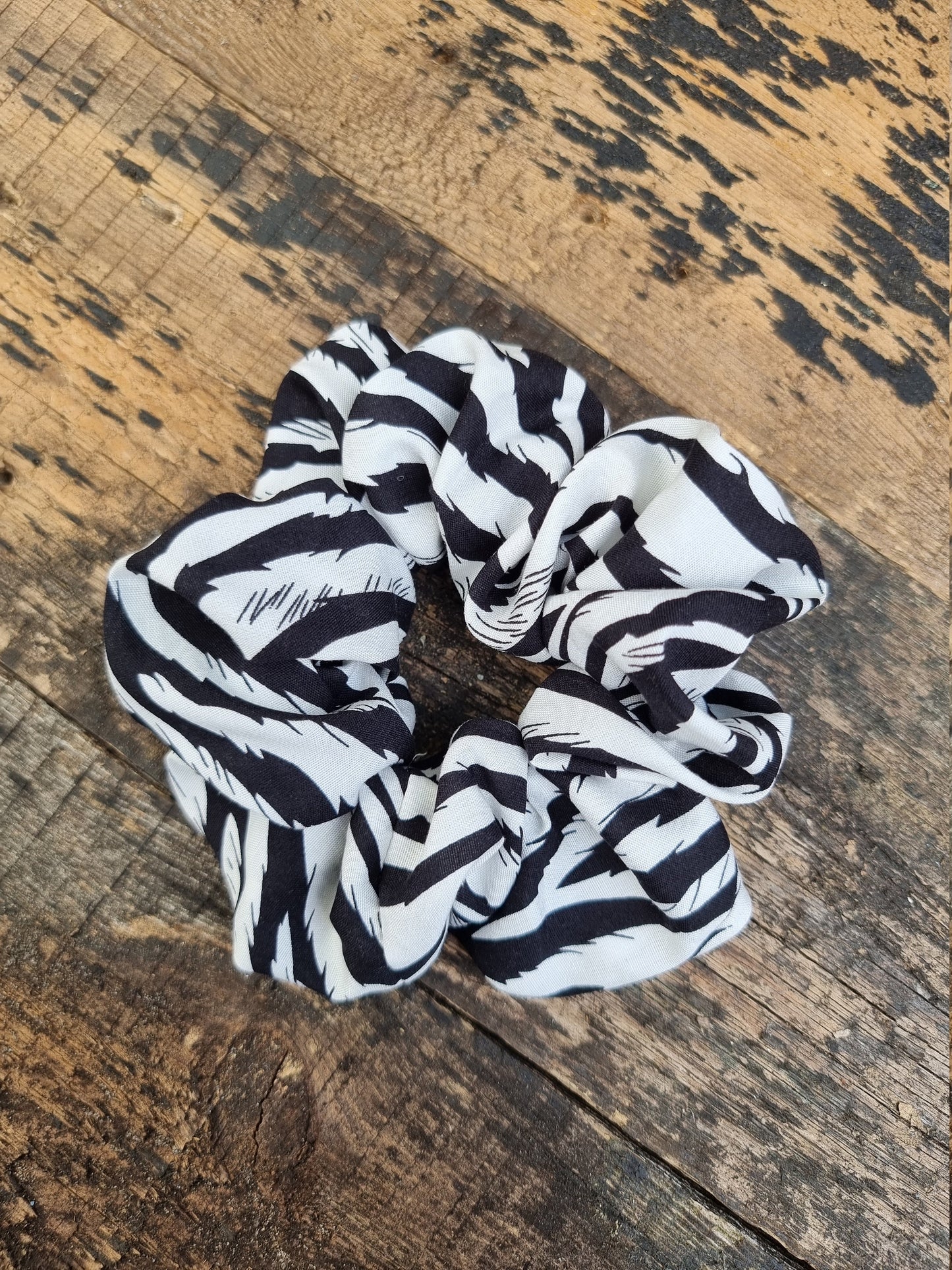 Zebra Print Super Soft Crepe Scrunchie | Hair Tie