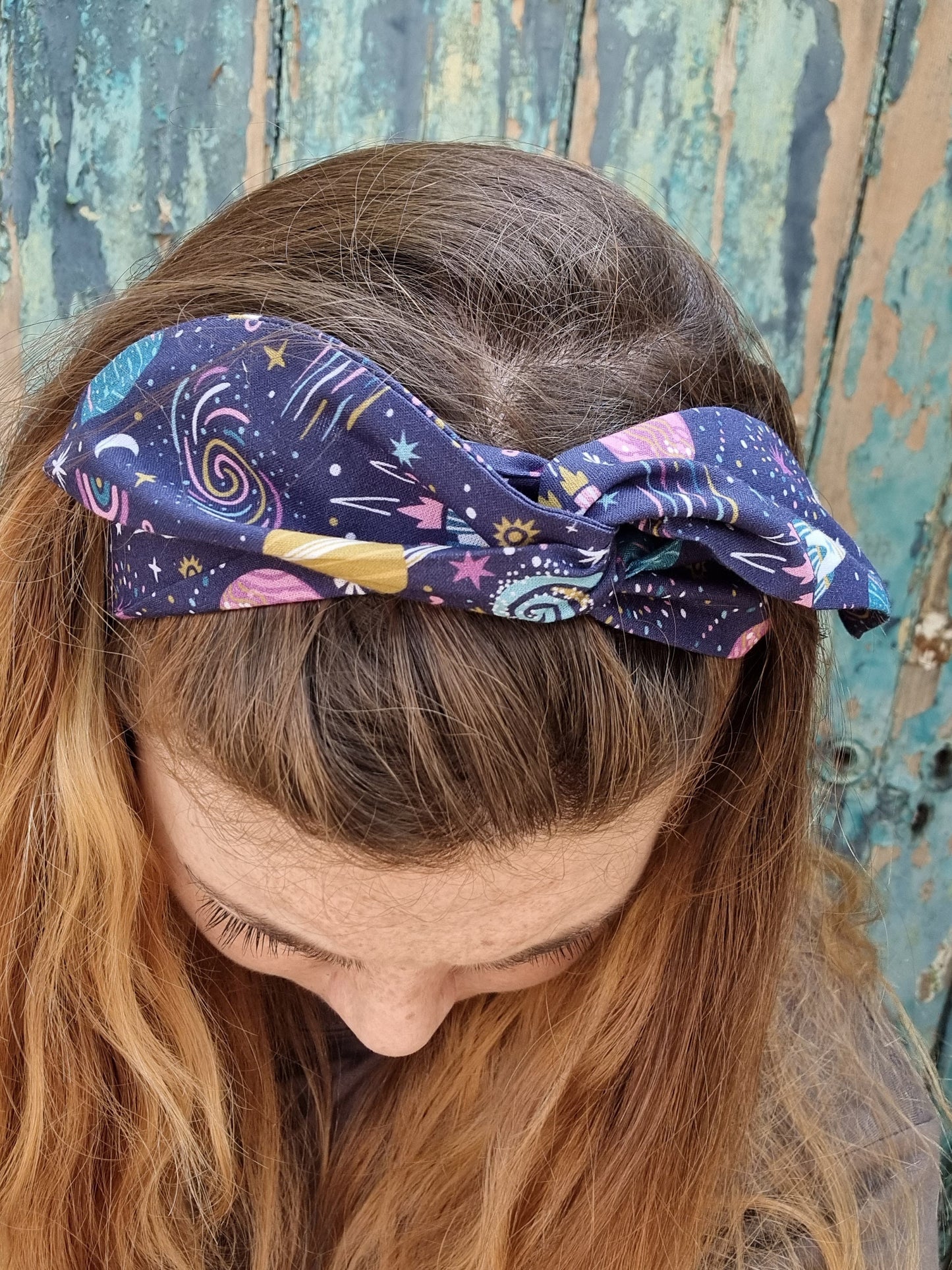 Navy Out of Space Wired Headband