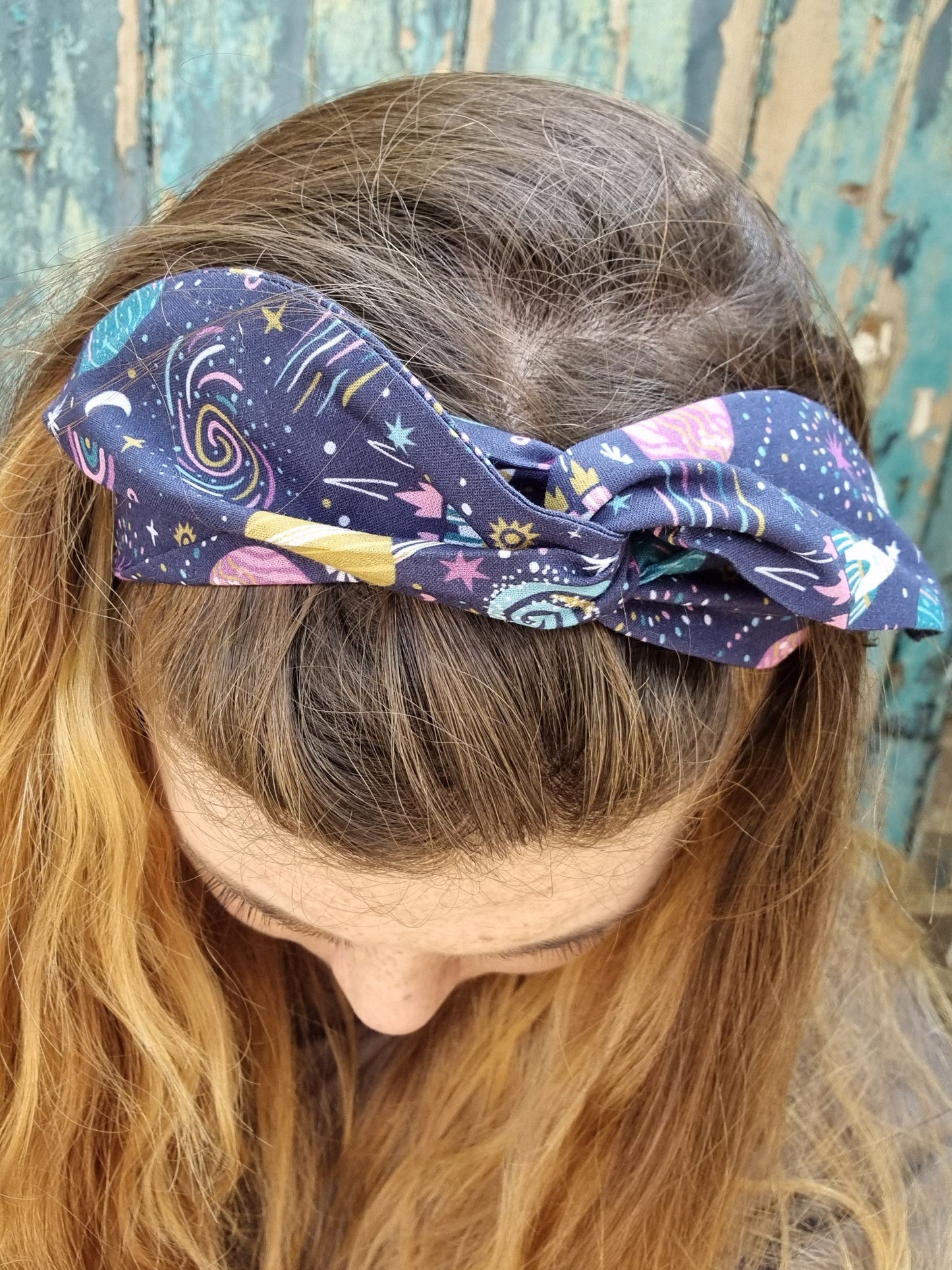 Navy Out of Space Wired Headband