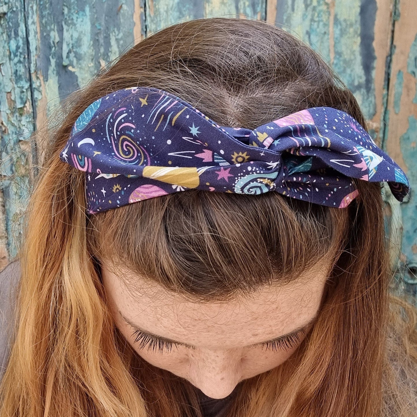 Navy Out of Space Wired Headband