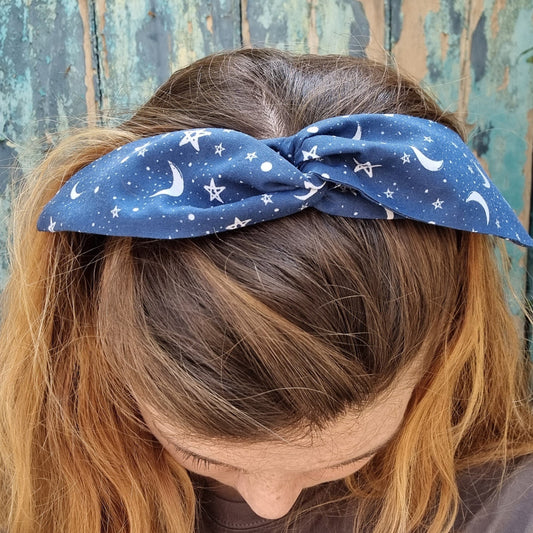 Navy Starry Night Wired Headband