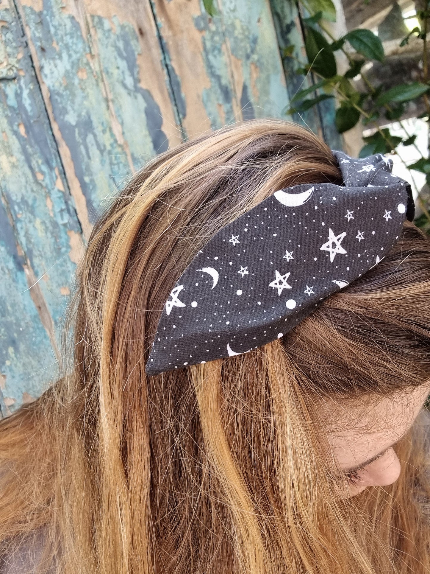 Black Starry Night Wired Headband