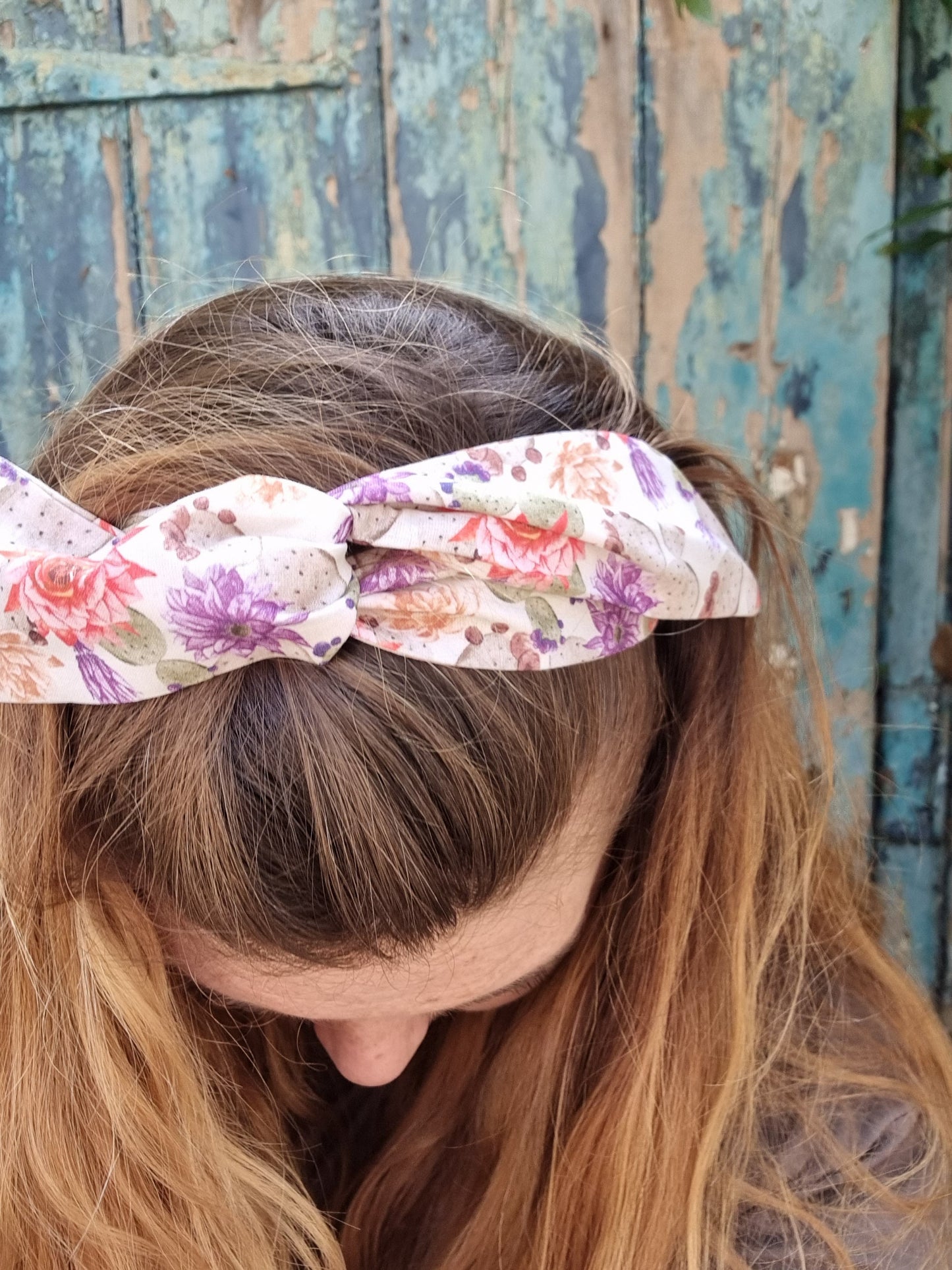 Tropical Cacti and Flowers Wired Headband