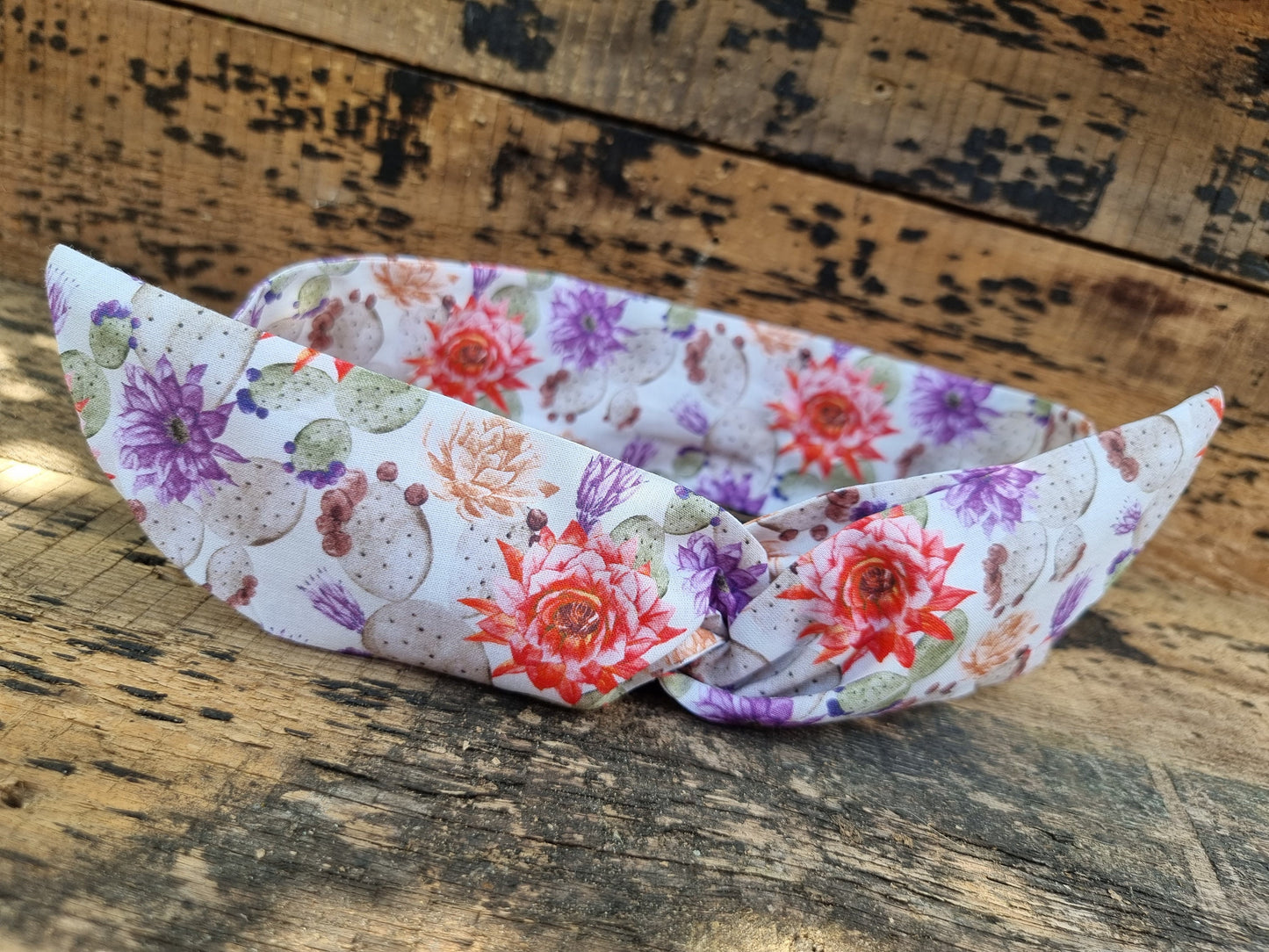 Tropical Cacti and Flowers Wired Headband