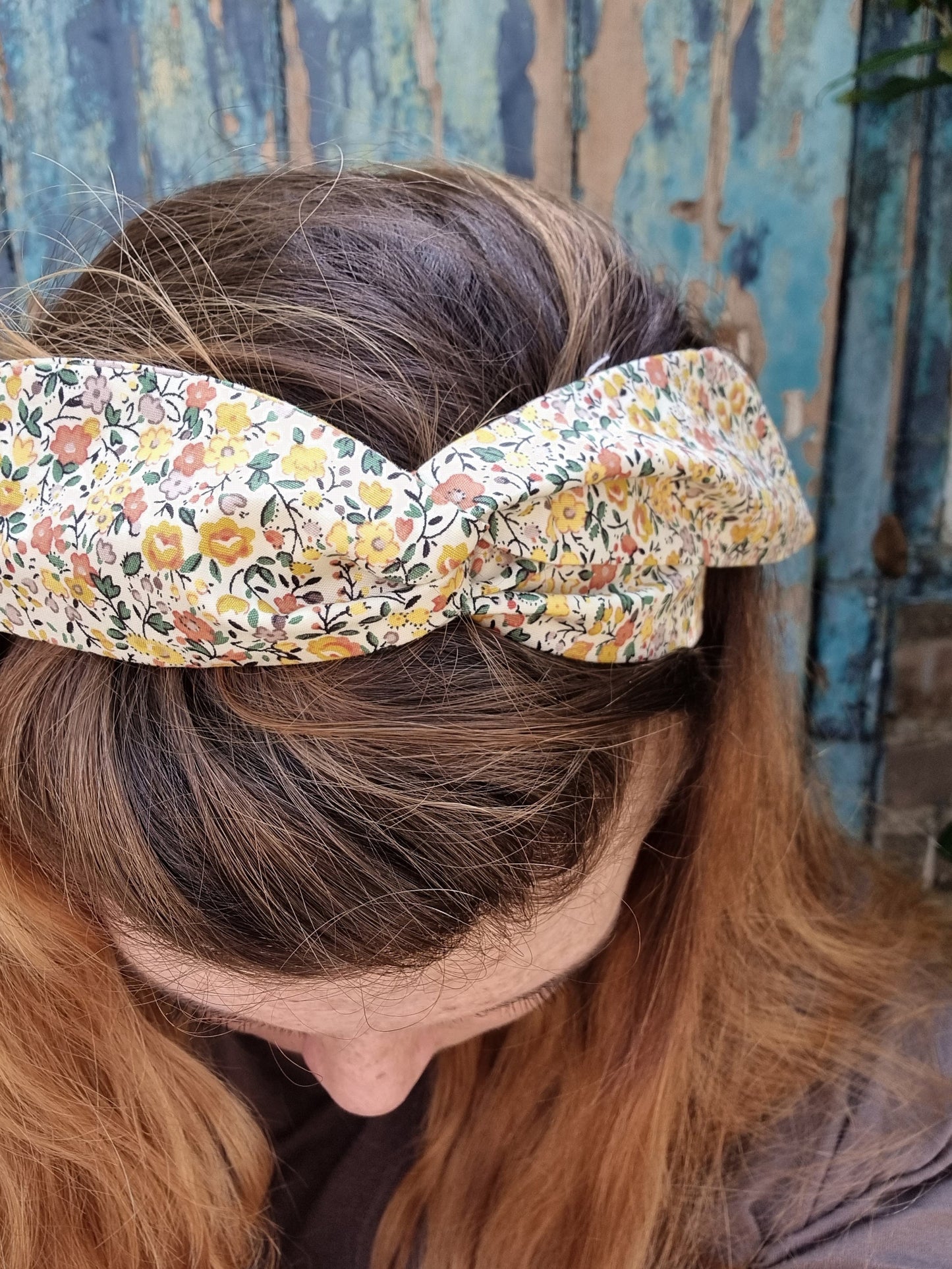 Vintage Yellow Mini Floral Wired Headband