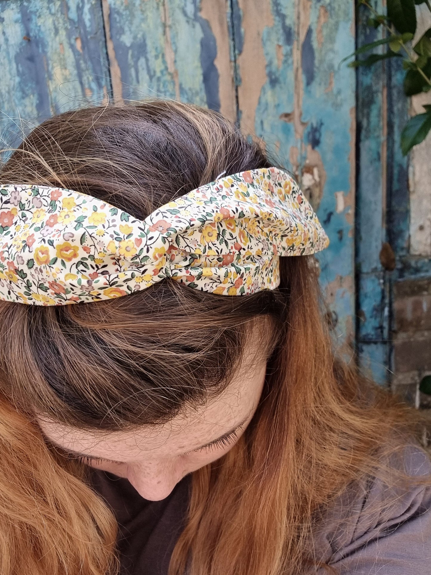 Vintage Yellow Mini Floral Wired Headband