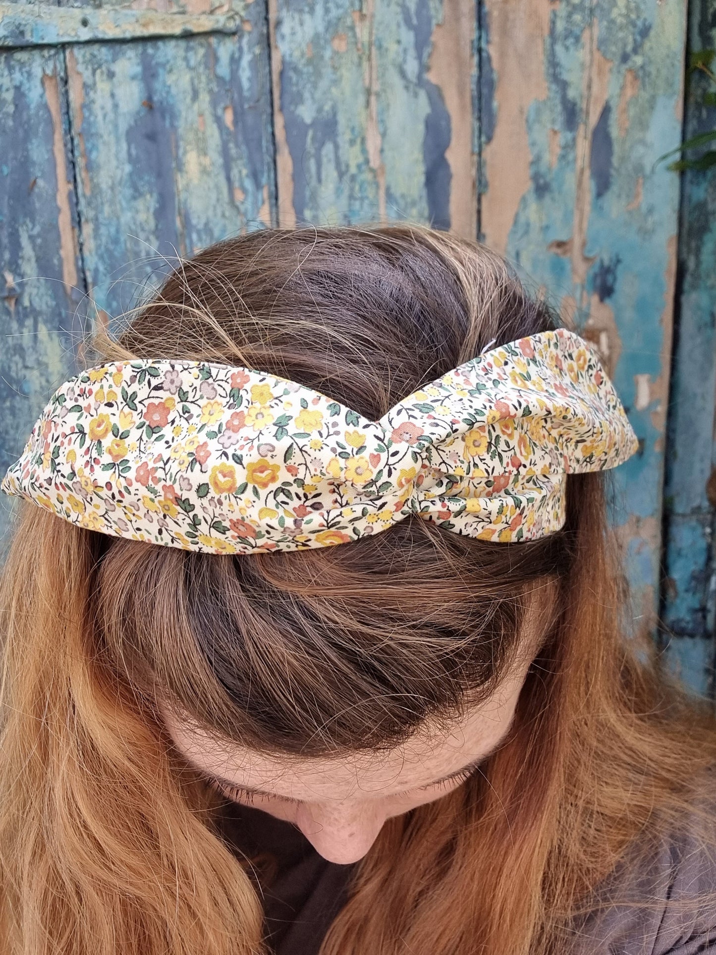 Vintage Yellow Mini Floral Wired Headband