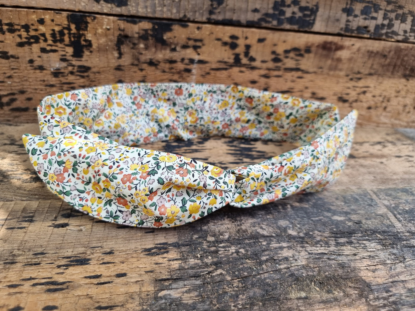 Vintage Yellow Mini Floral Wired Headband