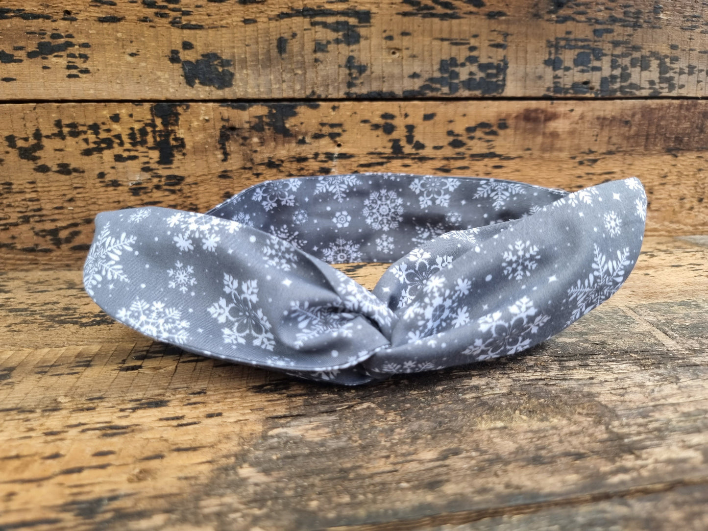 Grey Snowflakes Wired Headband