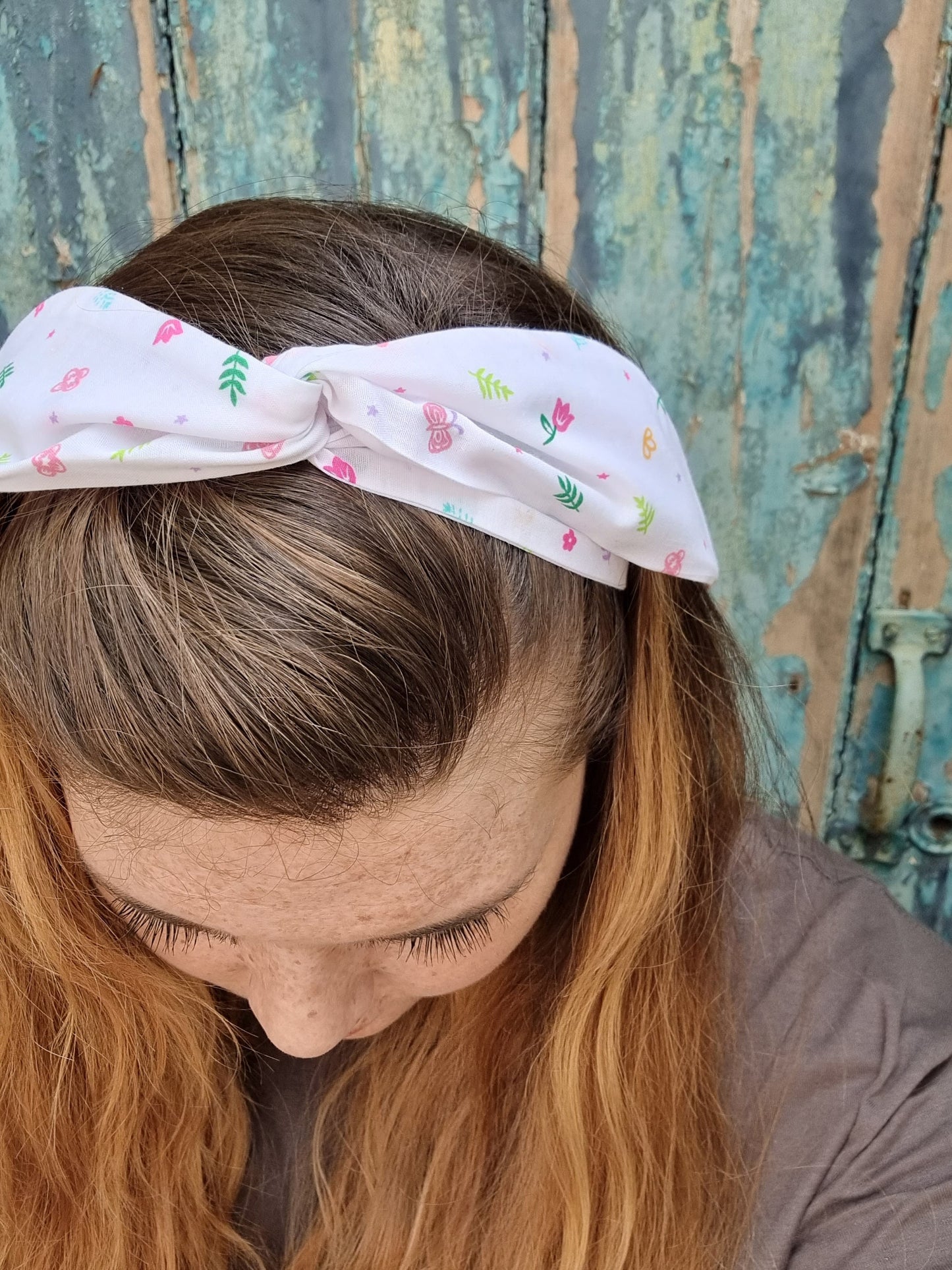 Mini Doodle Flowers Wired Headband